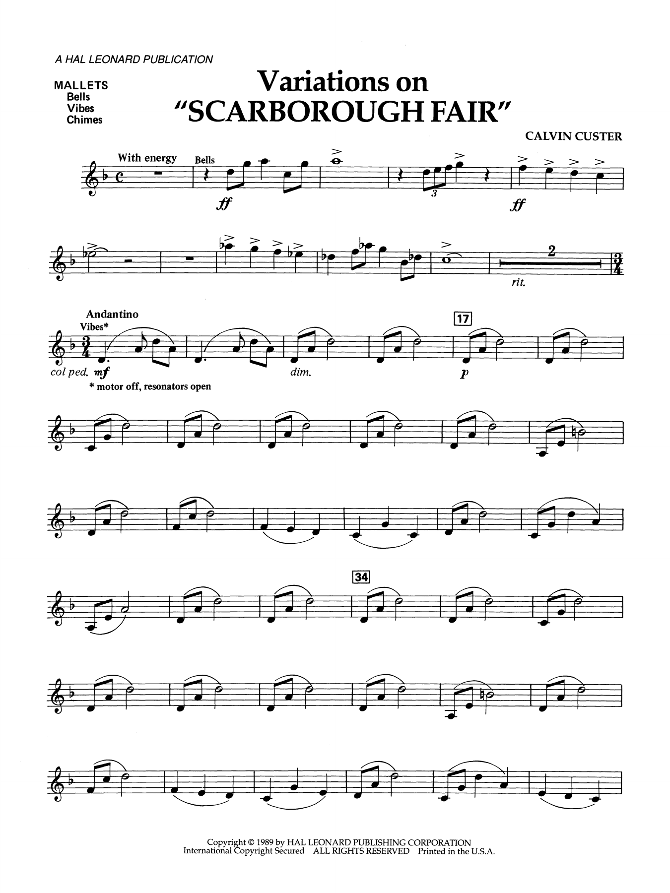 Variations On "Scarborough Fair" - Mallets (Bells, Chimes)