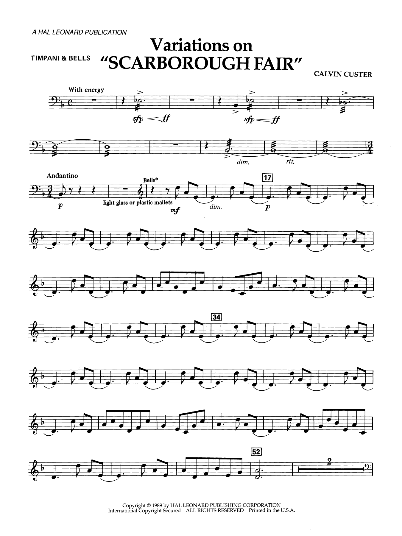 Variations On "Scarborough Fair" - Timpani & Bells