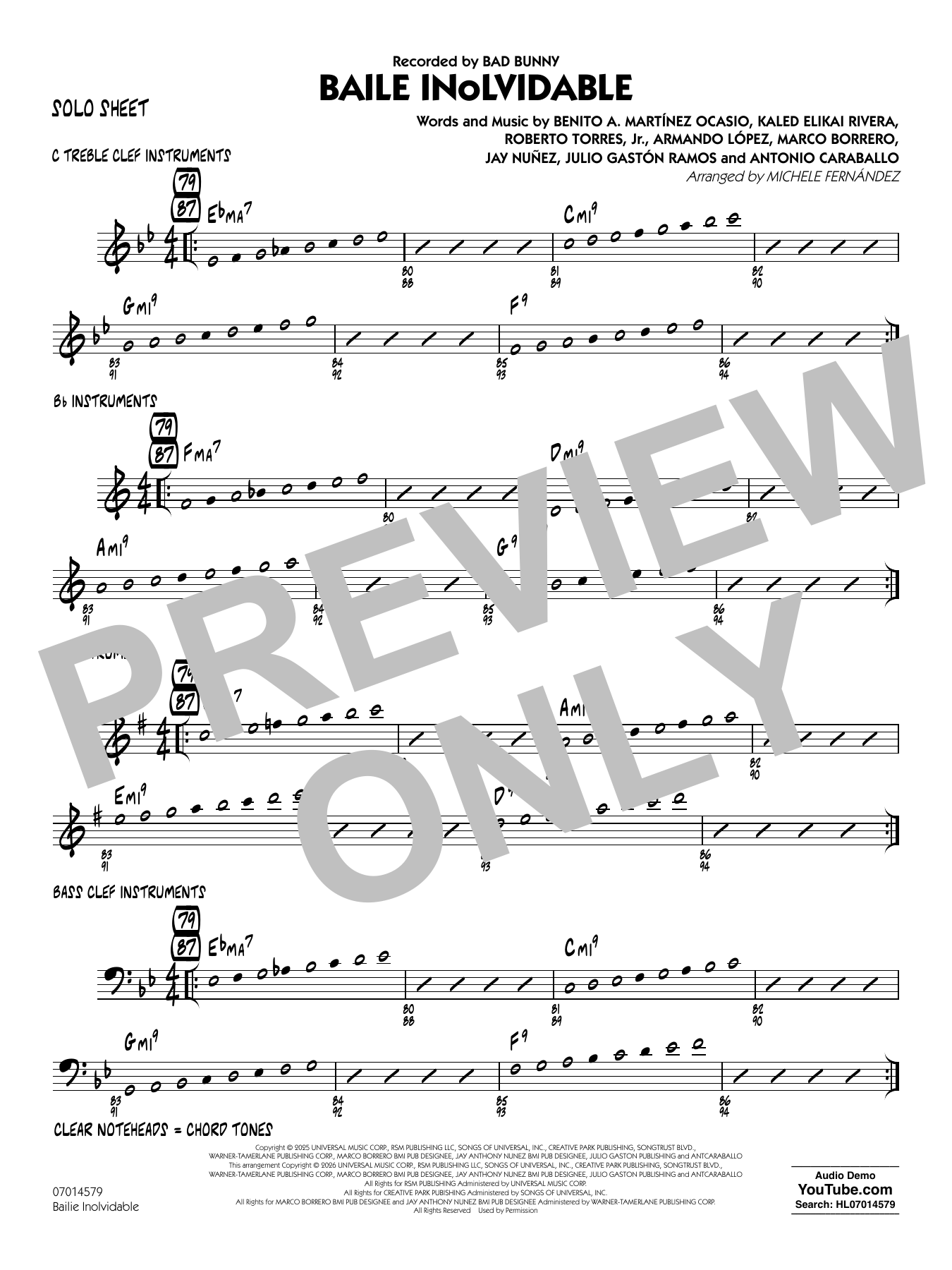 Baile Inolvidable (arr. Michele Fernández) - Solo Sheet