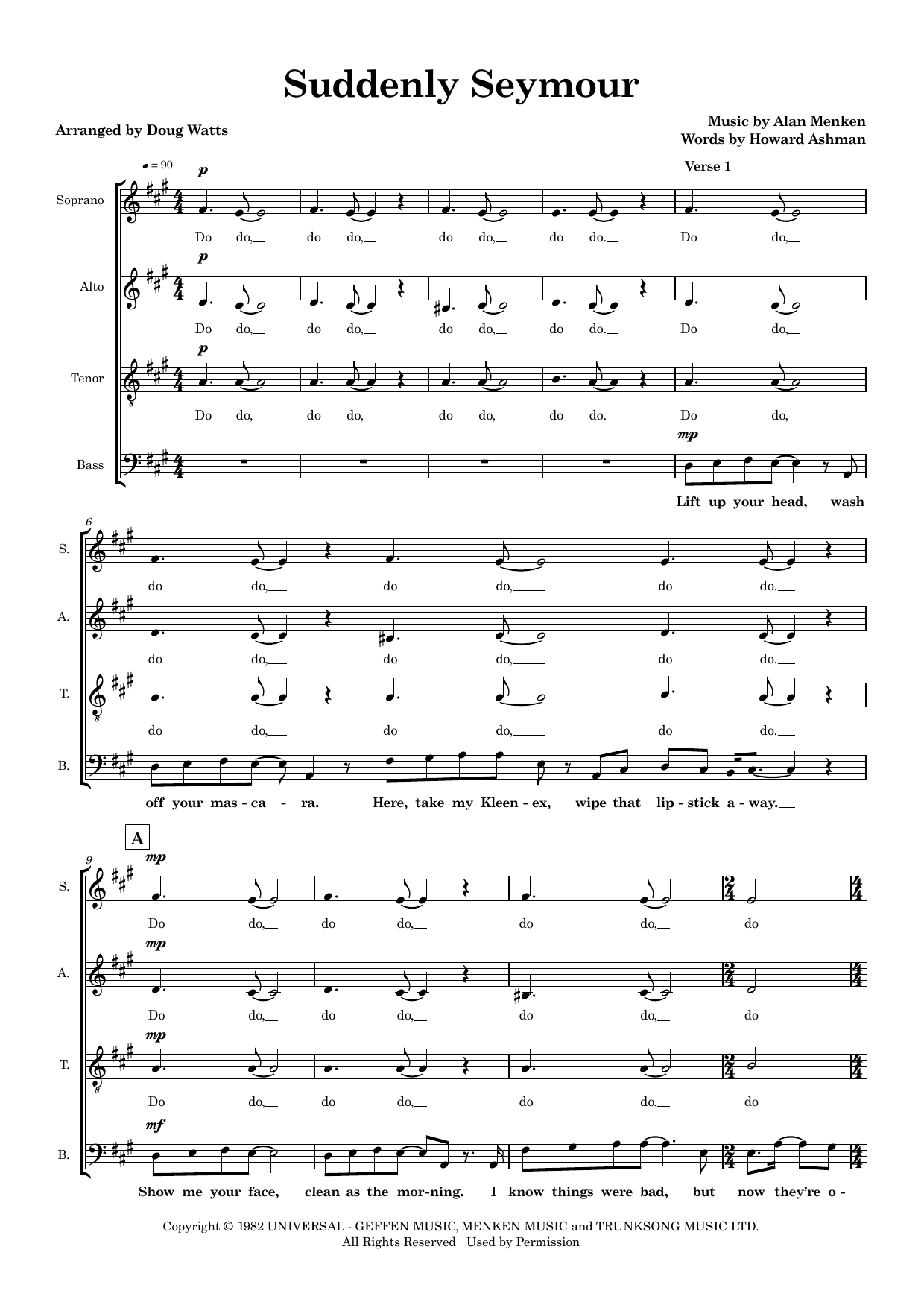 Suddenly Seymour (arr. Doug Watts) – Howard Ashman, Alan Menken – Notenvorschau