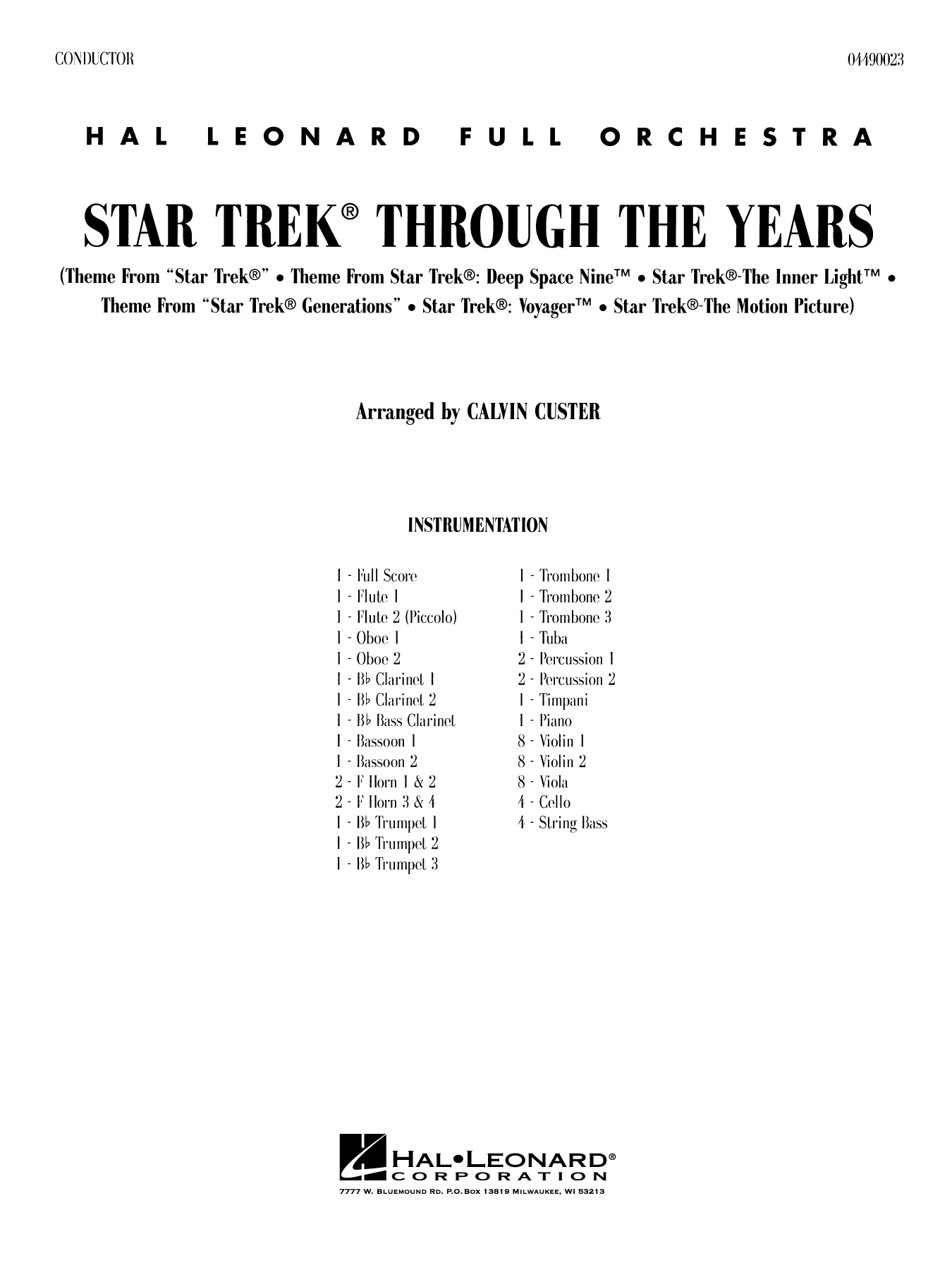 Star Trek Through the Years - Conductor Score (Full Score)