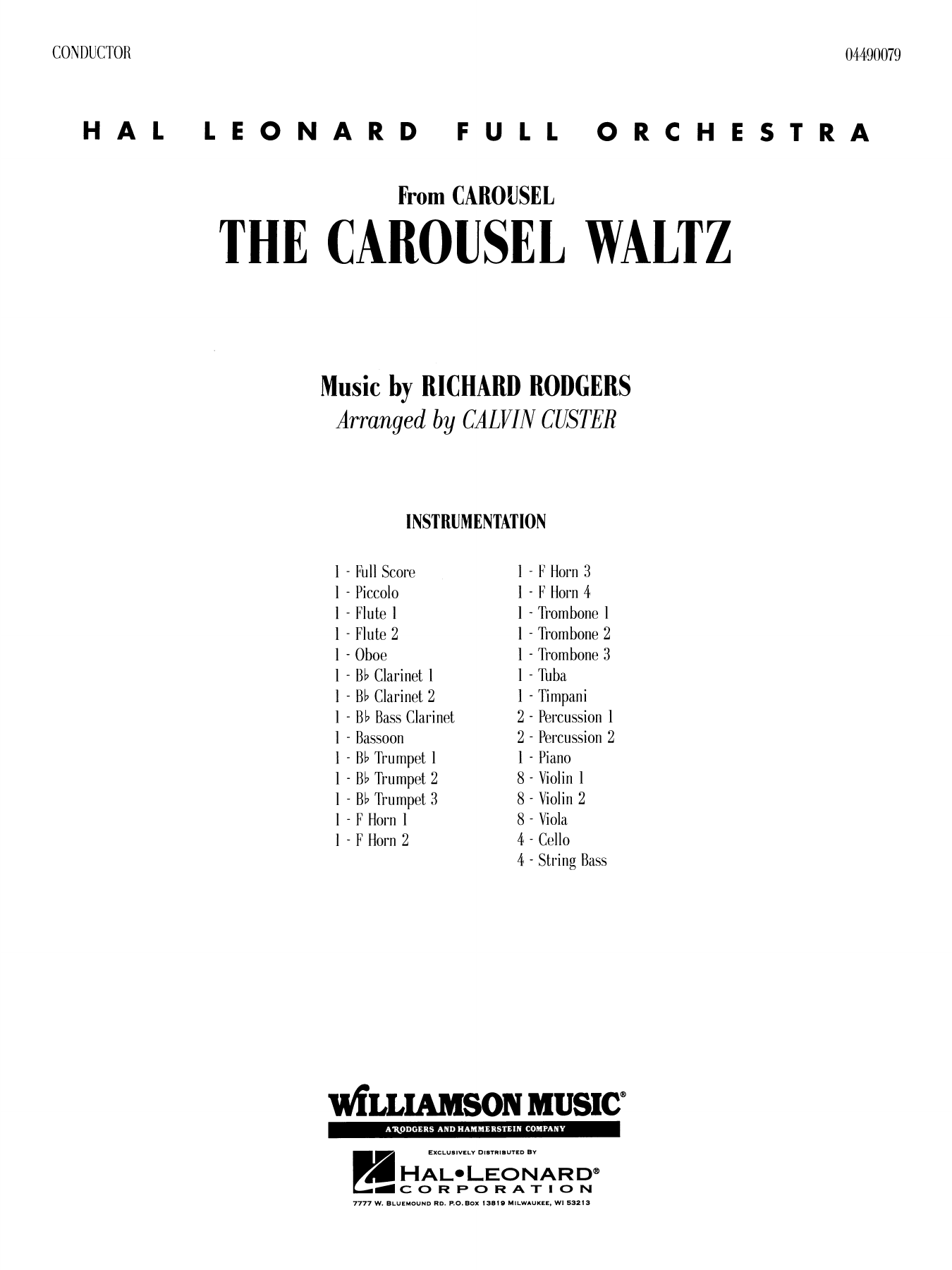 The Carousel Waltz (arr. Calvin Custer) - Full Score
