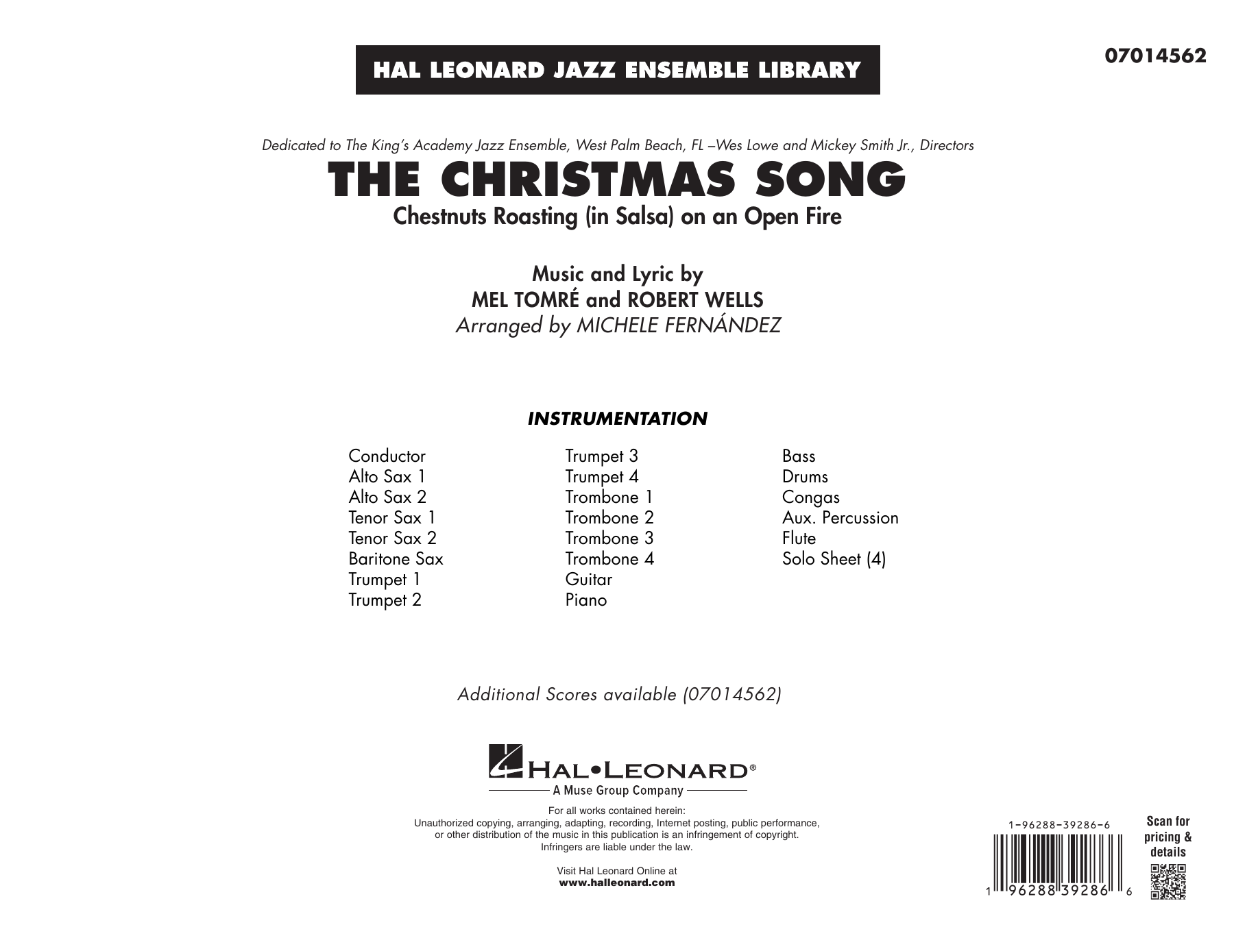 The Christmas Song (Chestnuts Roasting on an Open Fire) - Conductor Score (Full Score)