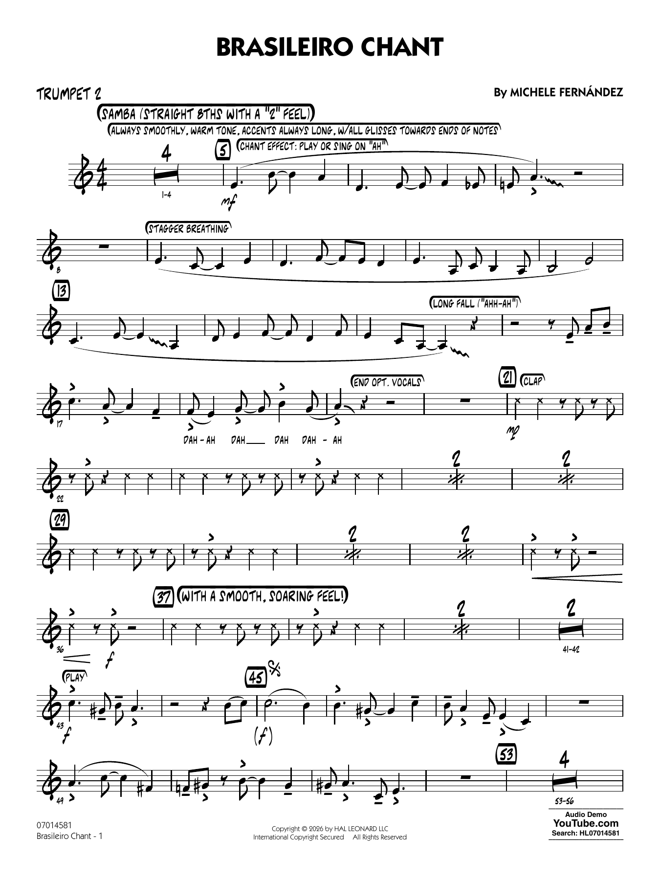 Brasileiro Chant - Trumpet 2