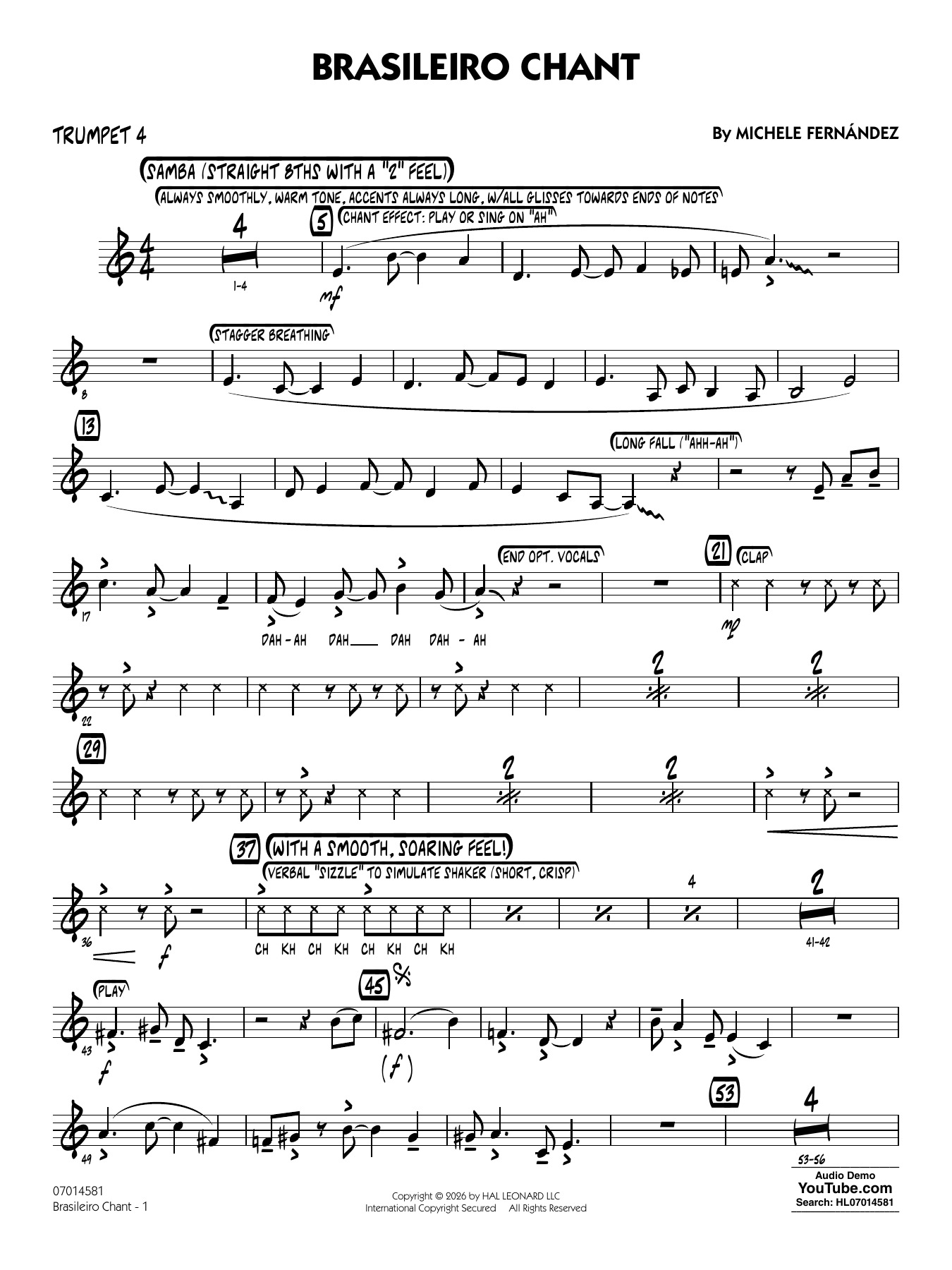 Brasileiro Chant - Trumpet 4