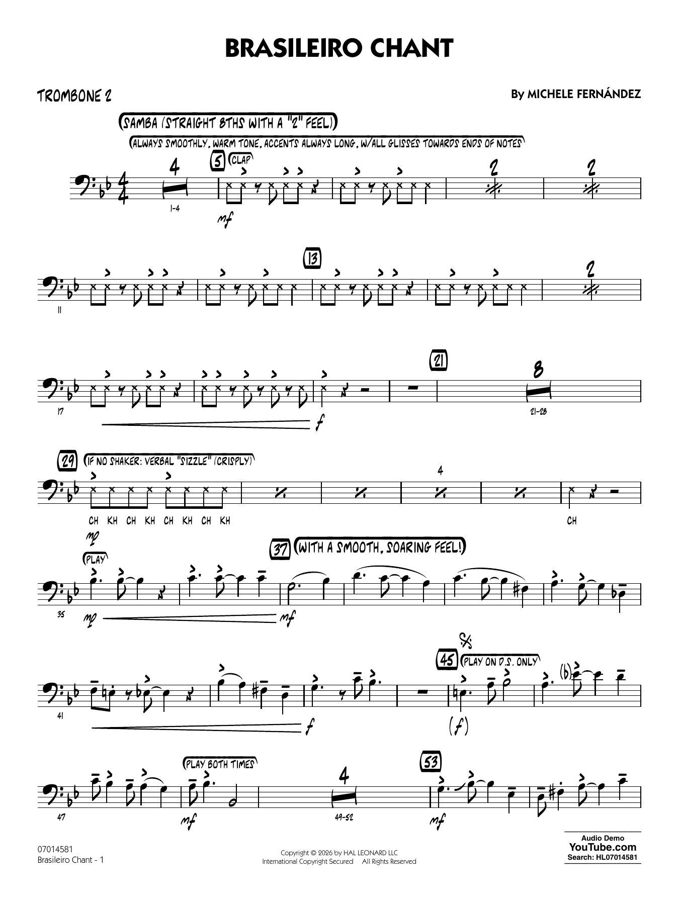 Brasileiro Chant - Trombone 2