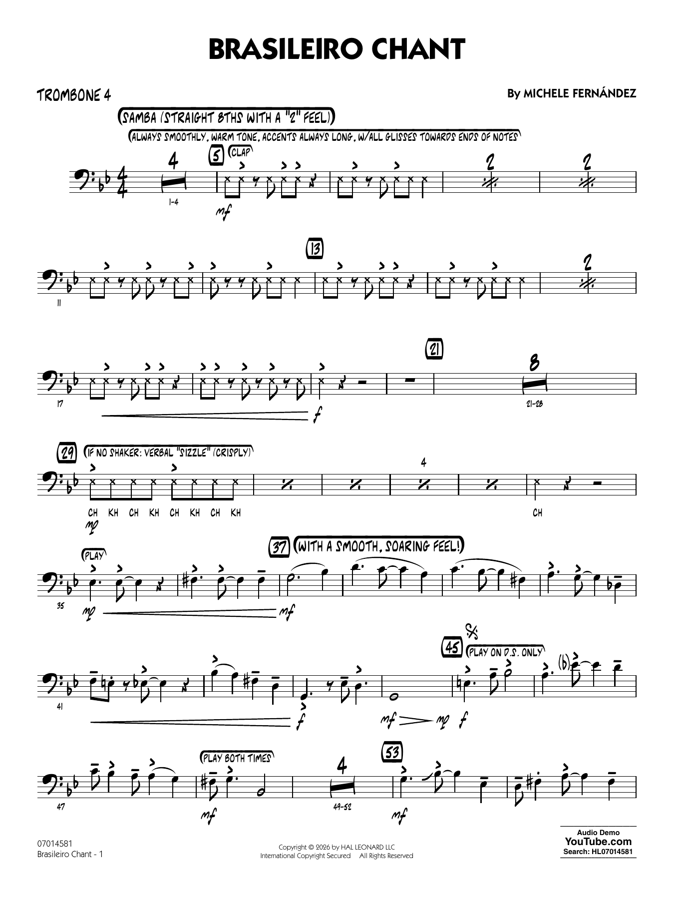 Brasileiro Chant - Trombone 4
