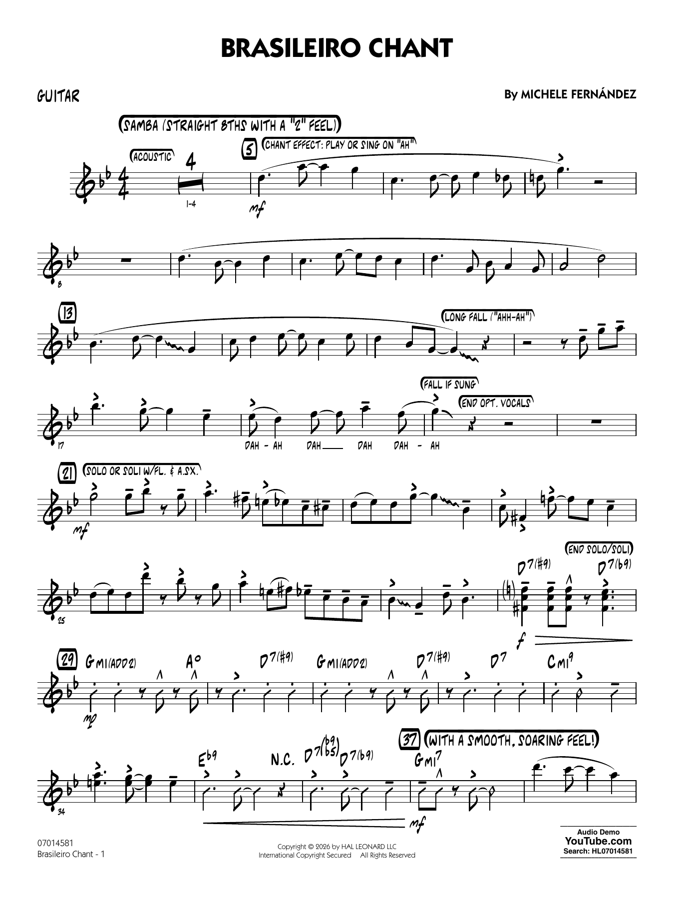 Brasileiro Chant - Guitar