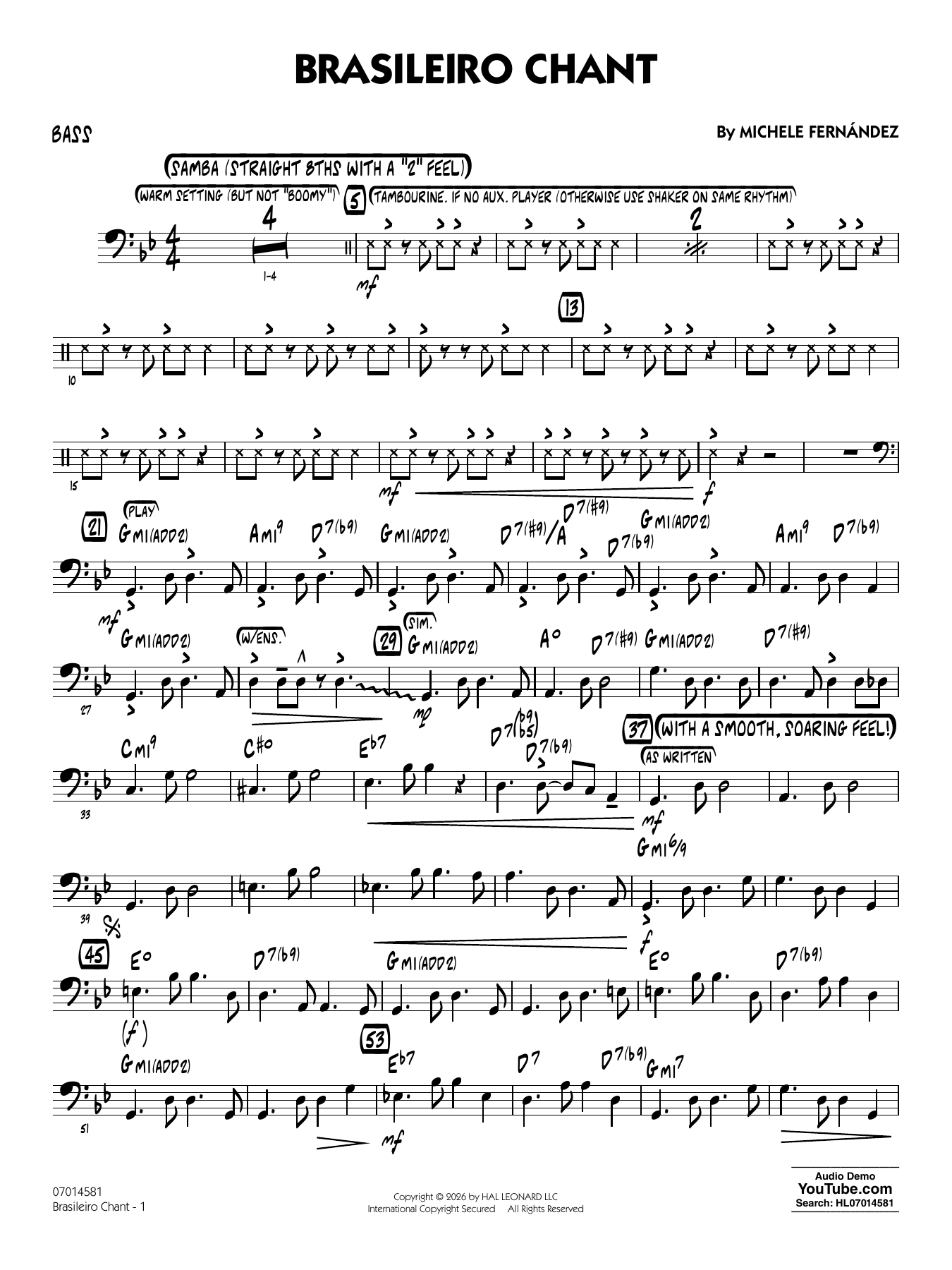 Brasileiro Chant - Bass