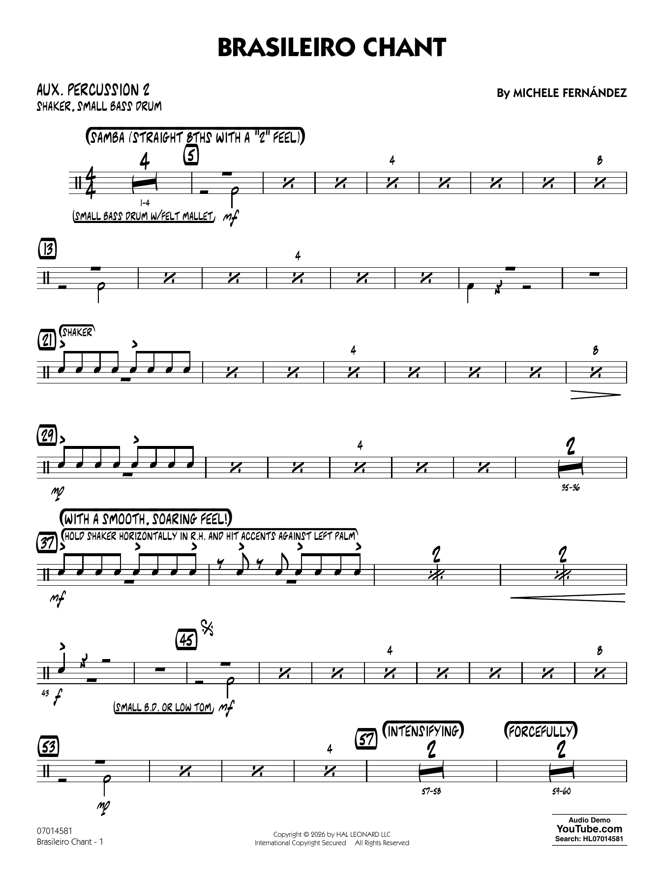 Brasileiro Chant - Aux. Percussion 2