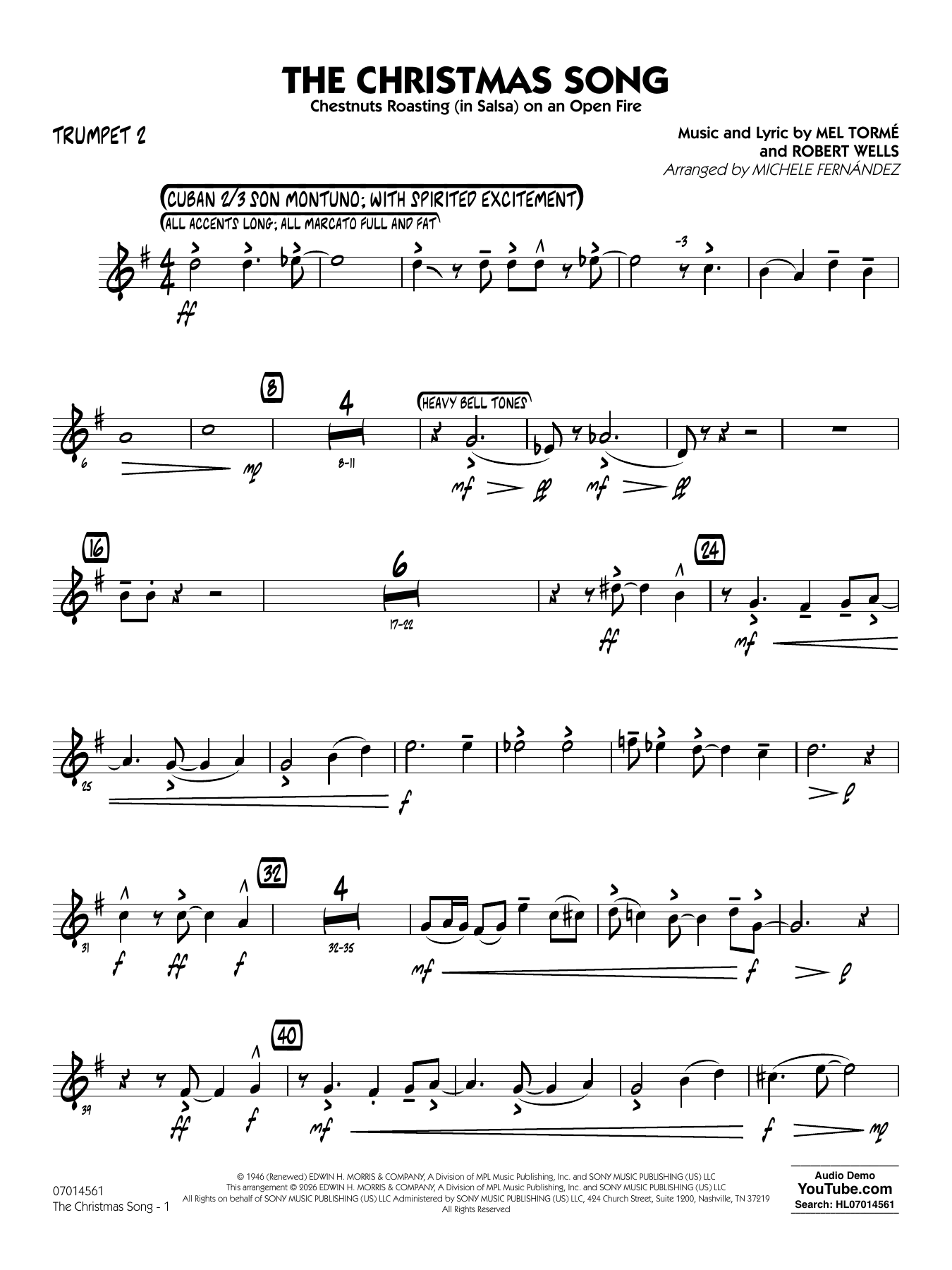 The Christmas Song (Chestnuts Roasting on an Open Fire) - Trumpet 2