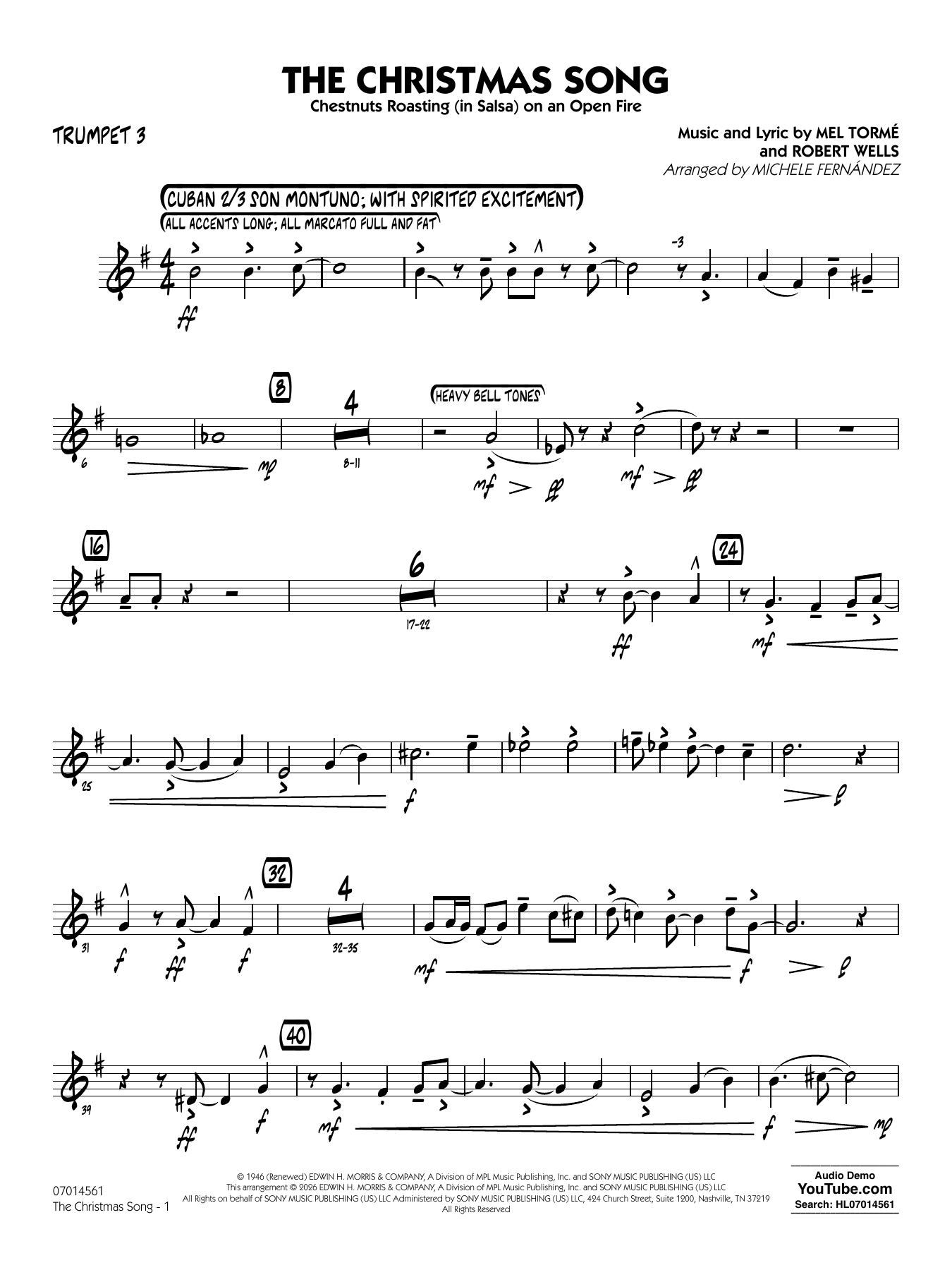 The Christmas Song (Chestnuts Roasting on an Open Fire) - Trumpet 3