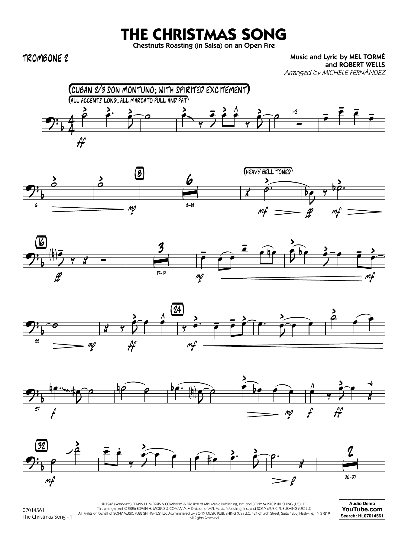 The Christmas Song (Chestnuts Roasting on an Open Fire) - Trombone 2