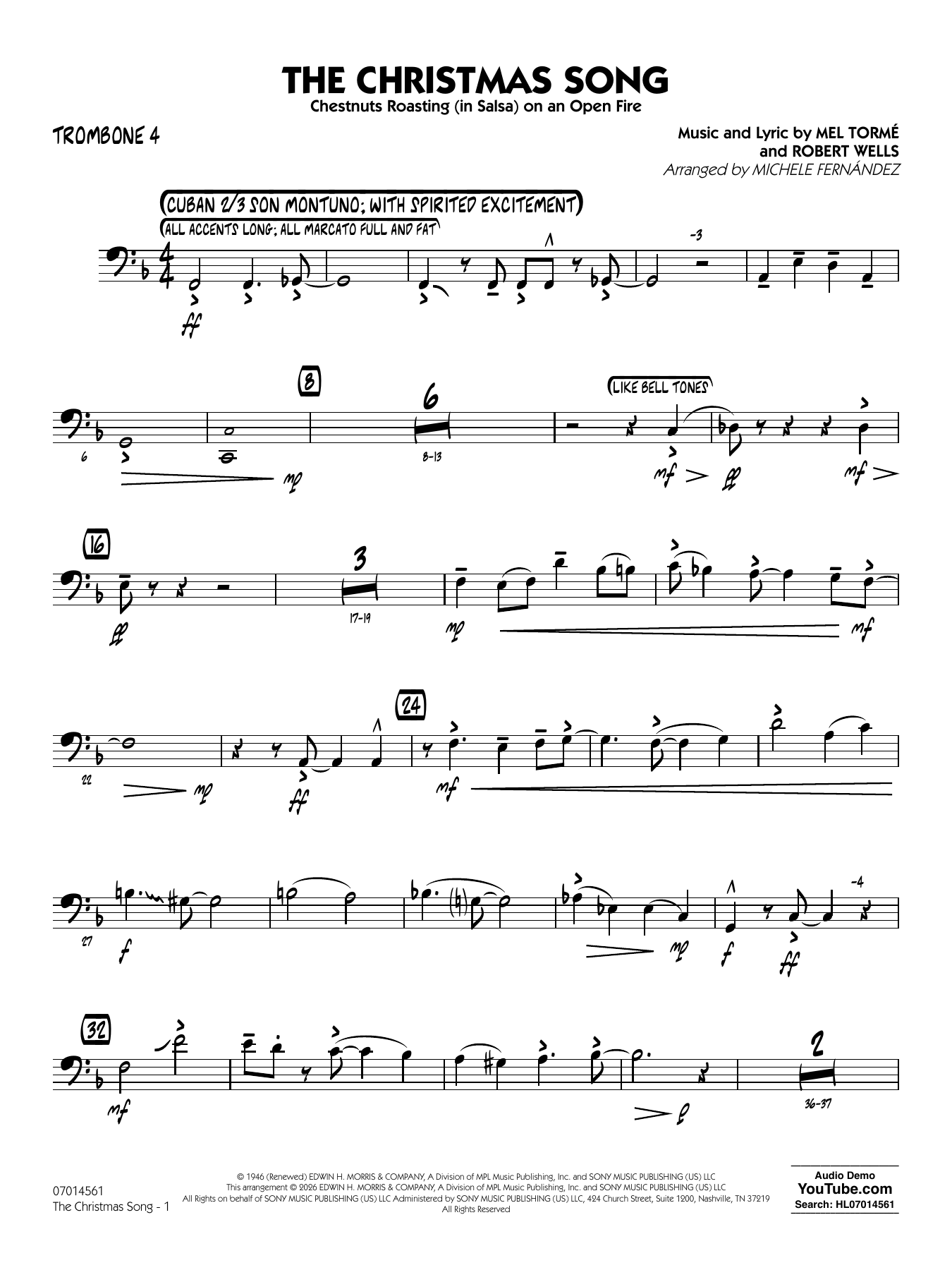 The Christmas Song (Chestnuts Roasting on an Open Fire) - Trombone 4