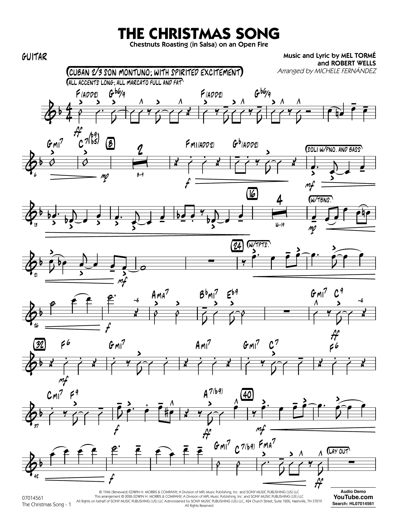 The Christmas Song (Chestnuts Roasting on an Open Fire) - Guitar