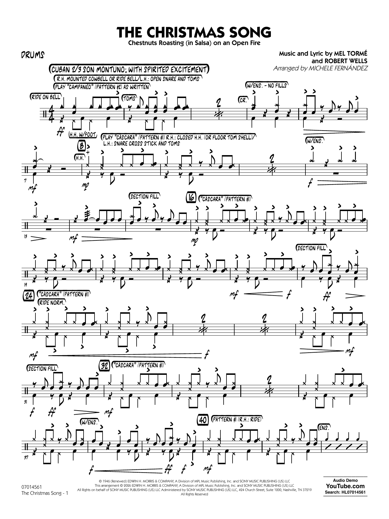 The Christmas Song (Chestnuts Roasting on an Open Fire) - Drums