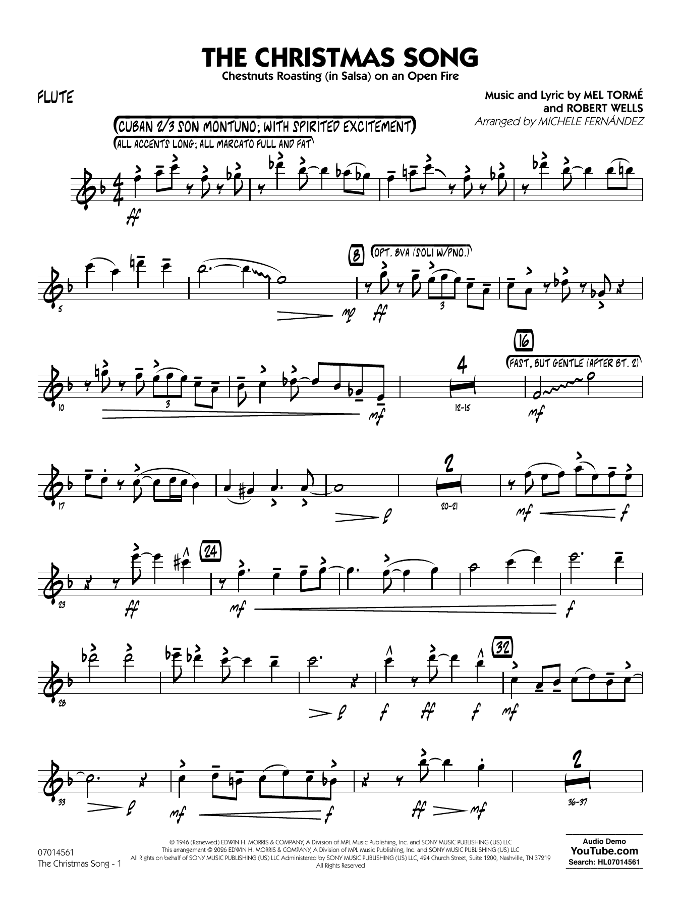 The Christmas Song (Chestnuts Roasting on an Open Fire) - Flute