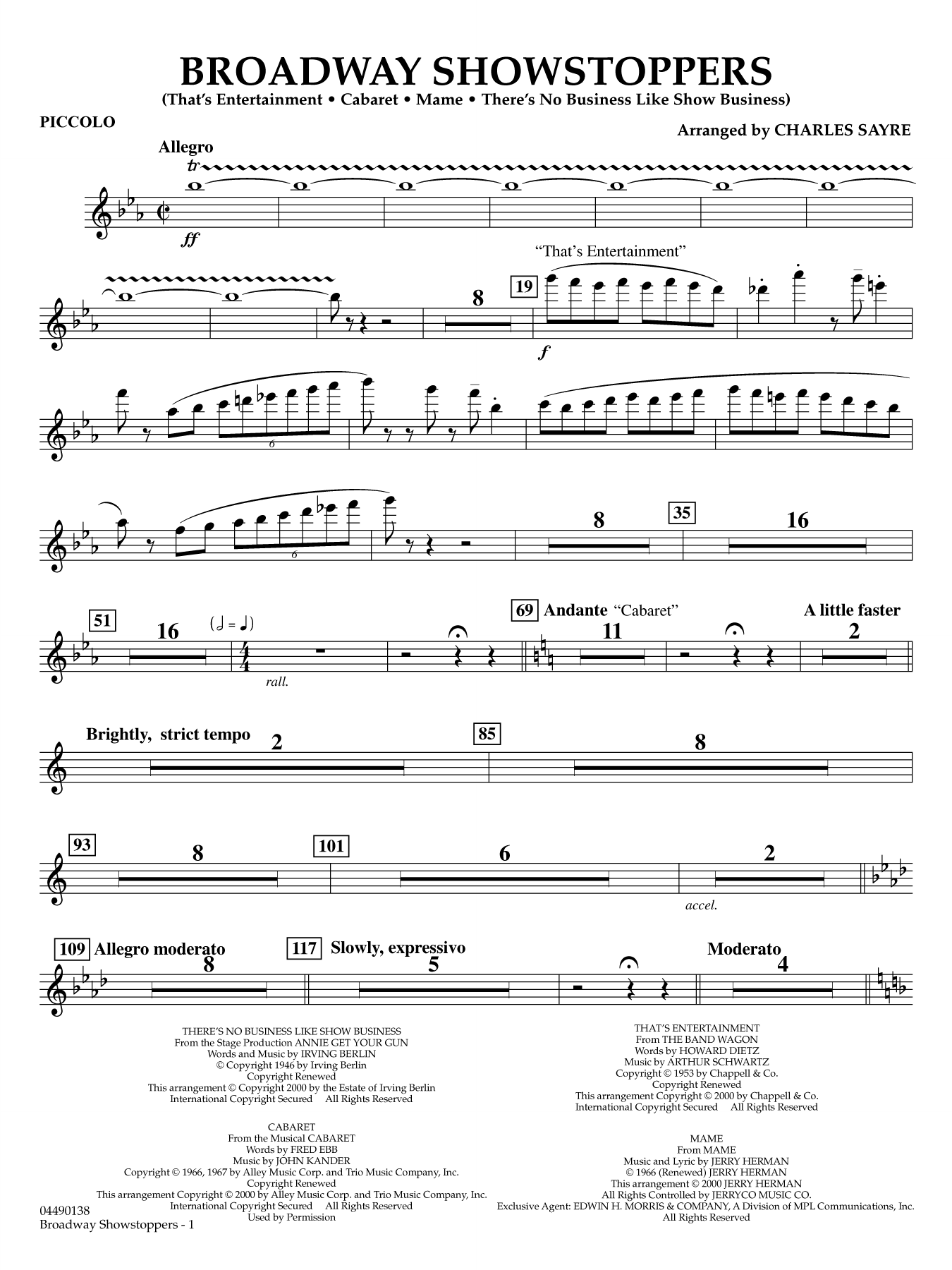 Broadway Showstoppers - Piccolo