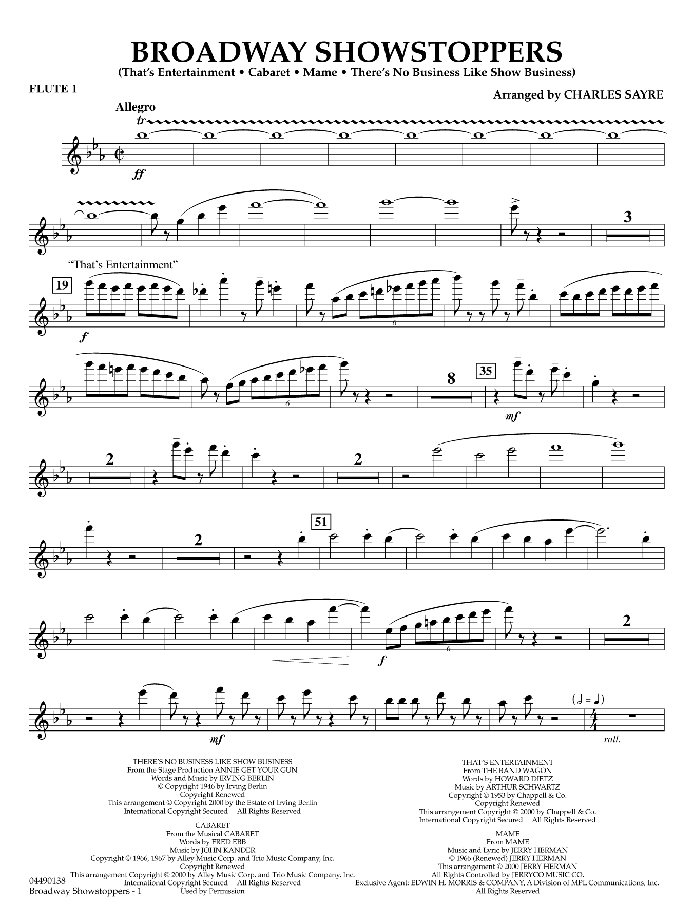 Broadway Showstoppers - Flute 1