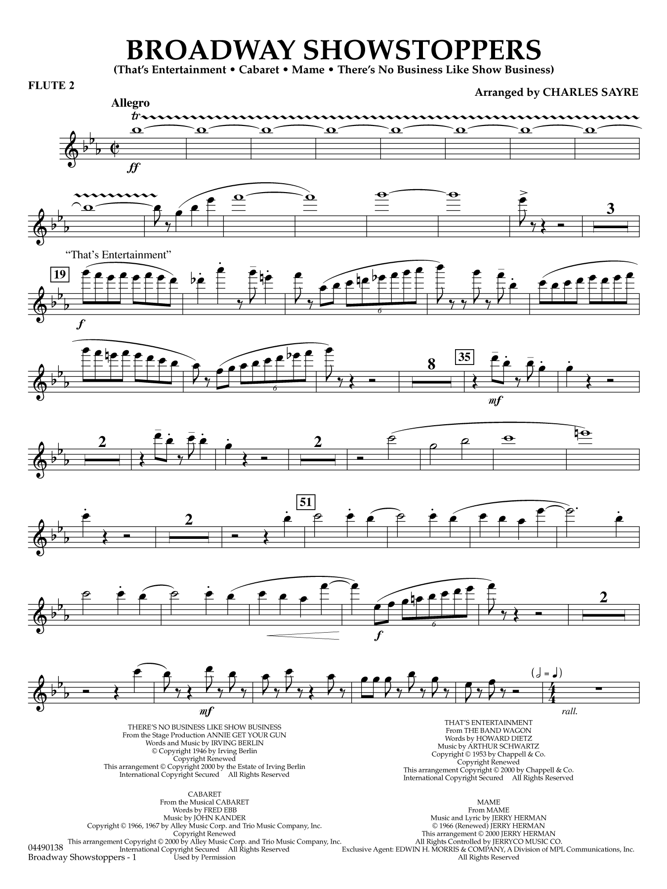 Broadway Showstoppers - Flute 2