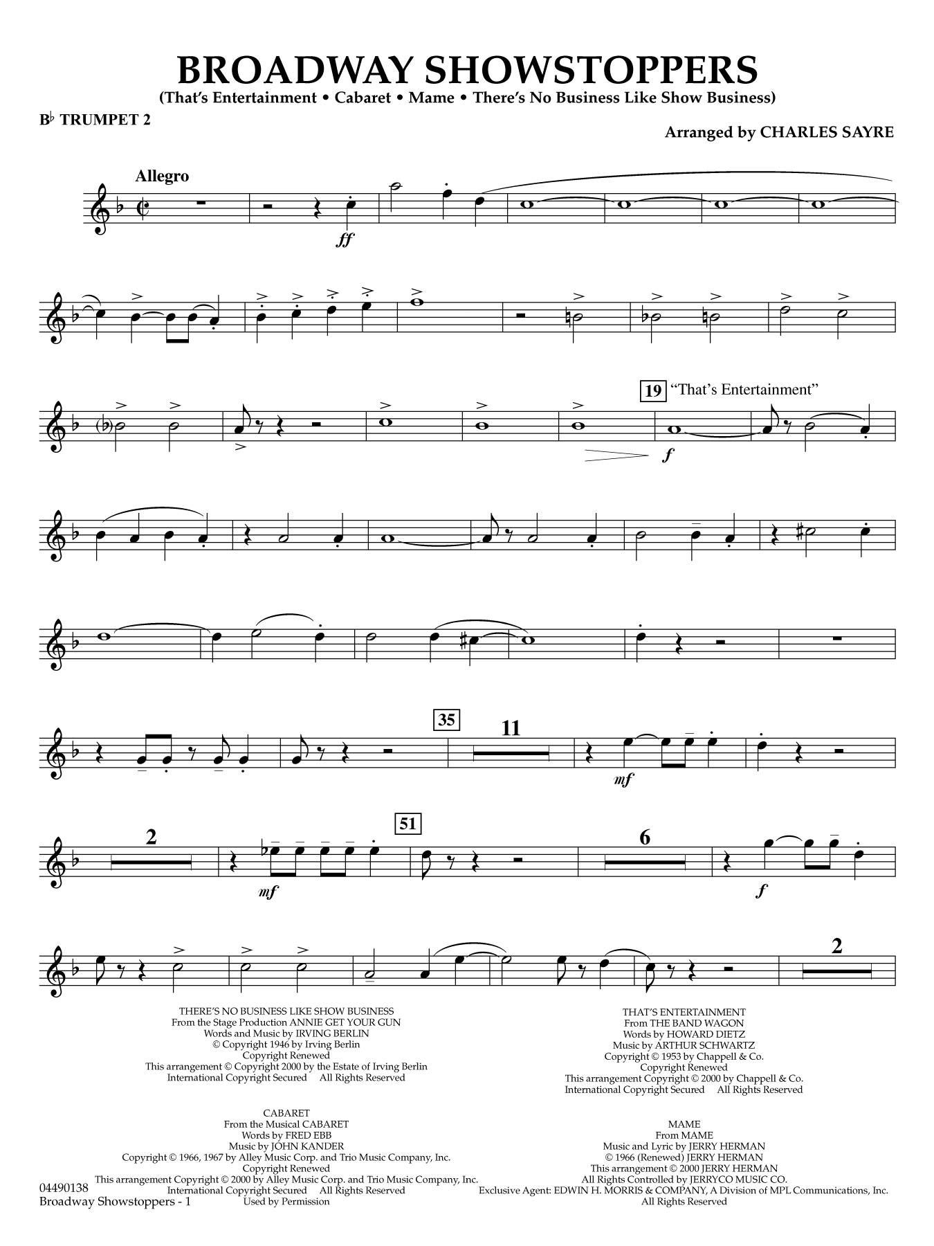 Broadway Showstoppers - Bb Trumpet 2