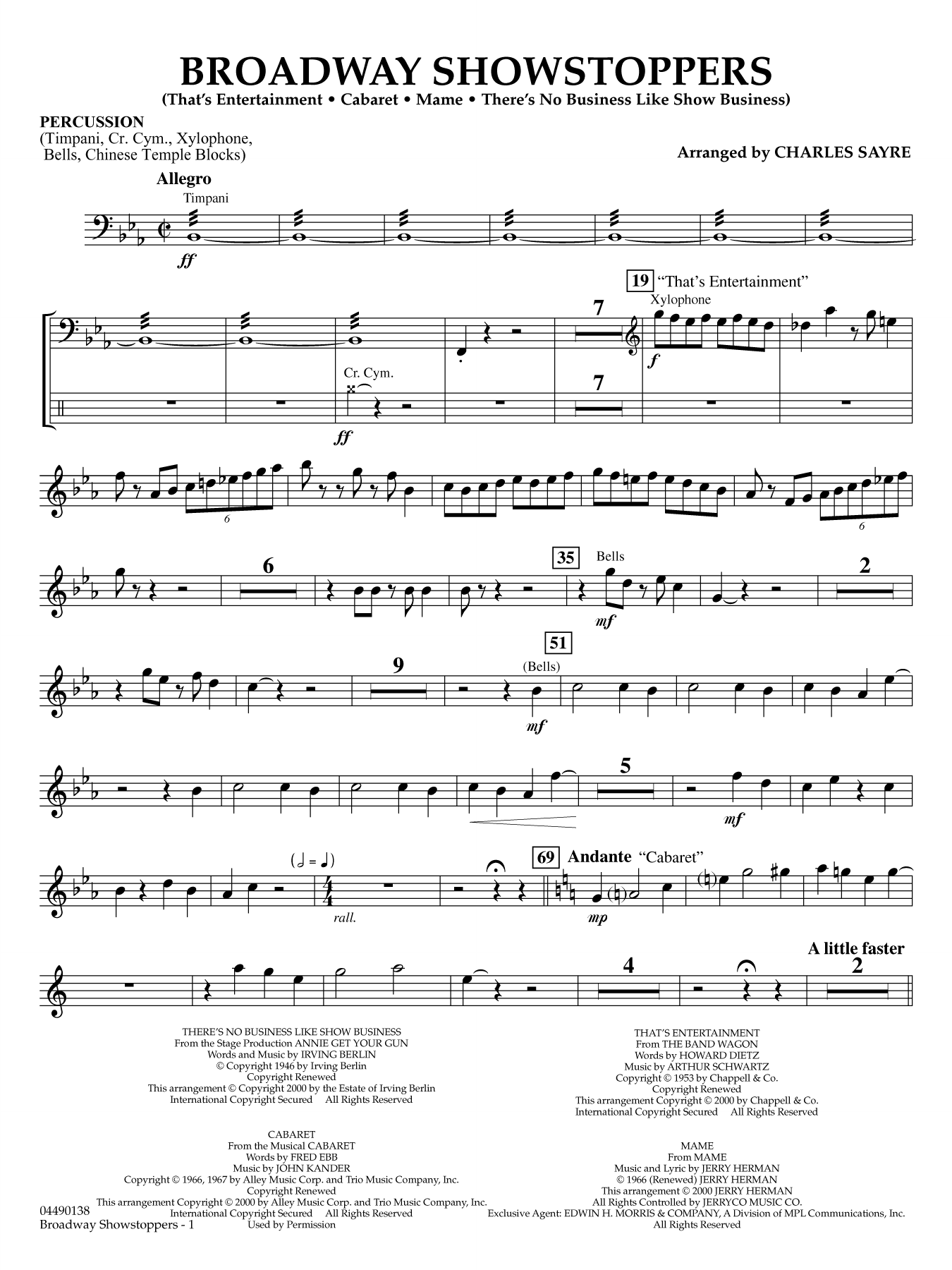 Broadway Showstoppers - Percussion