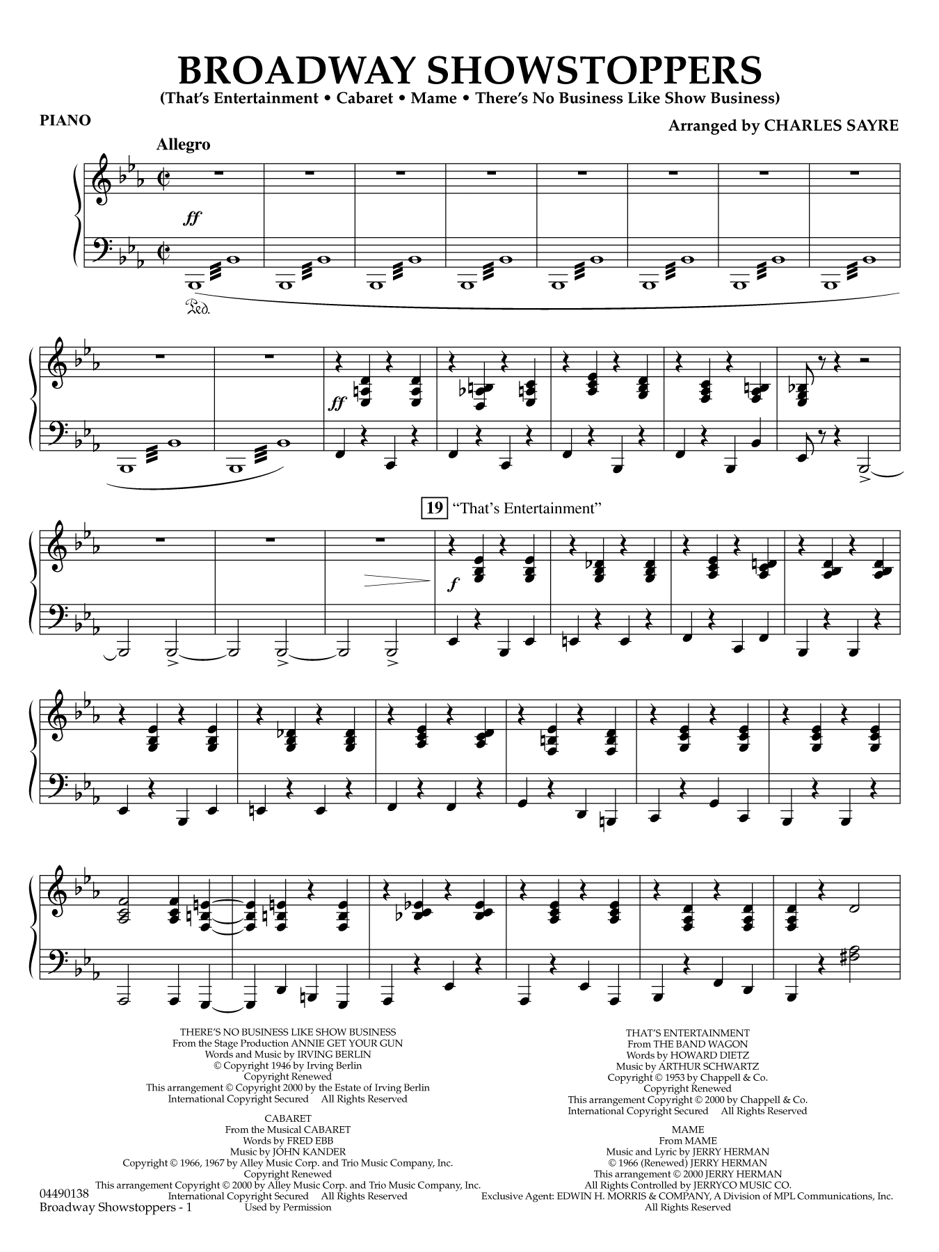 Broadway Showstoppers - Piano