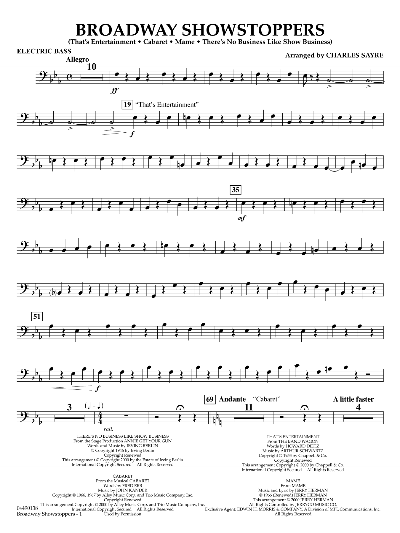 Broadway Showstoppers - Electric Bass