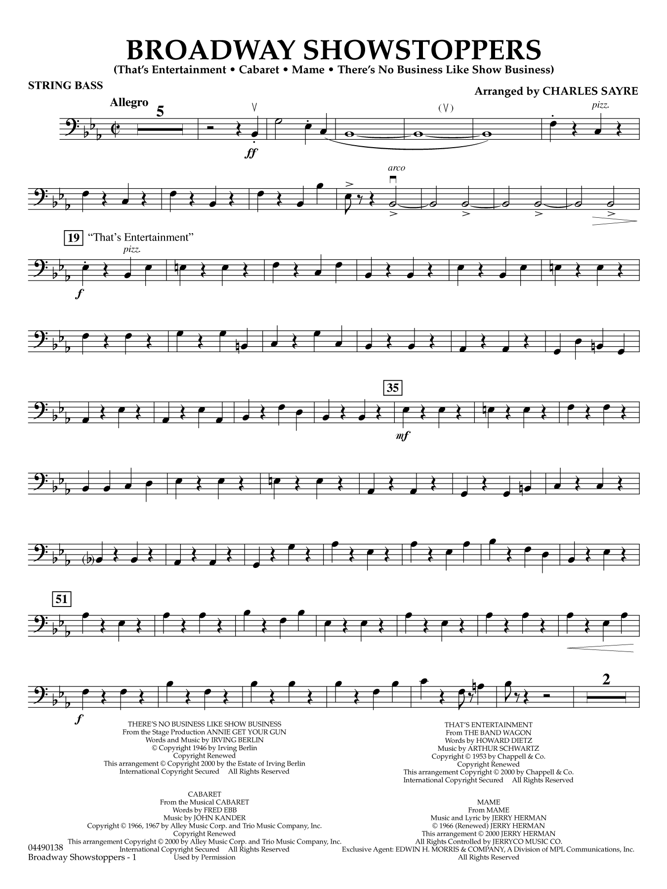 Broadway Showstoppers - String Bass