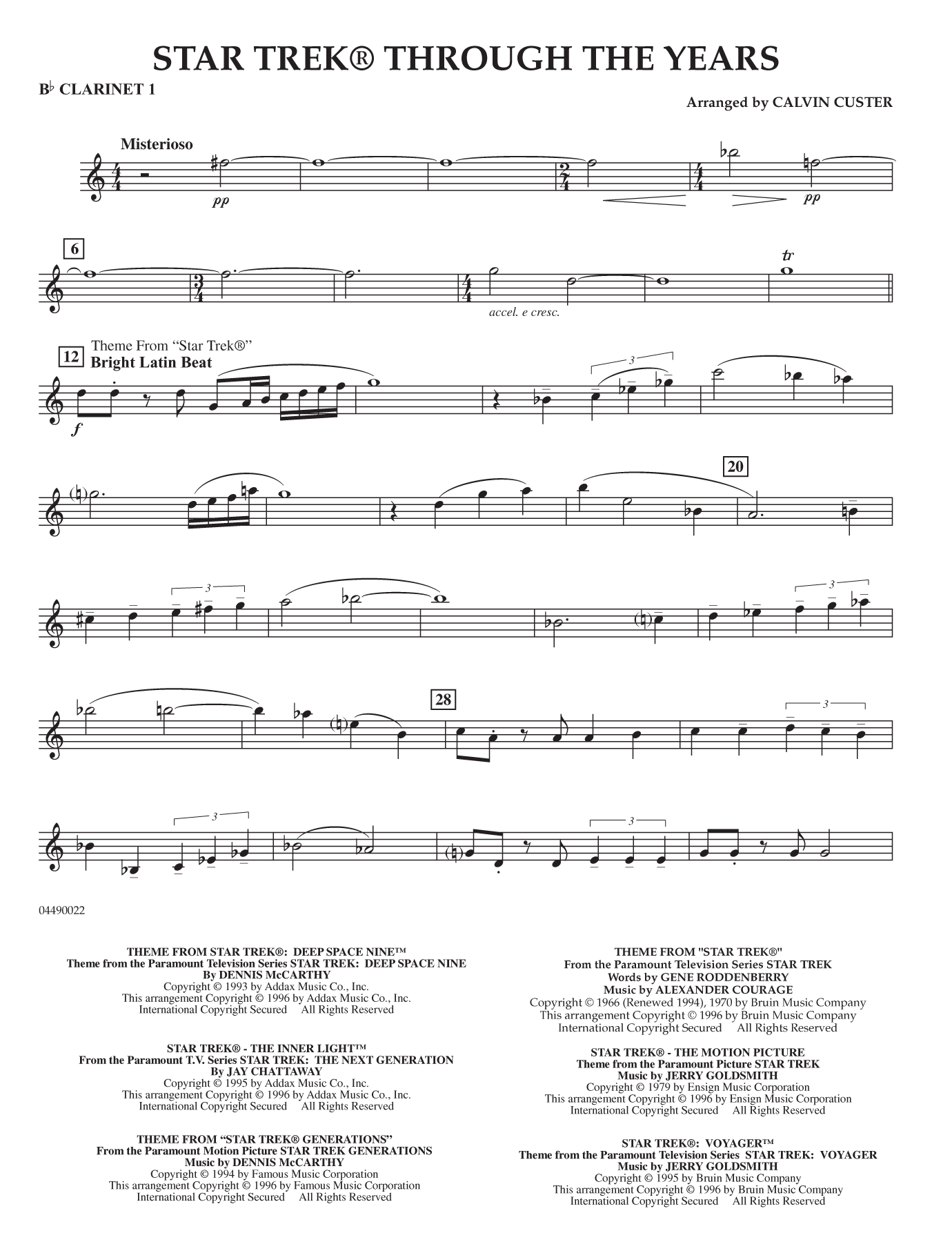 Star Trek Through the Years - Bb Clarinet 1