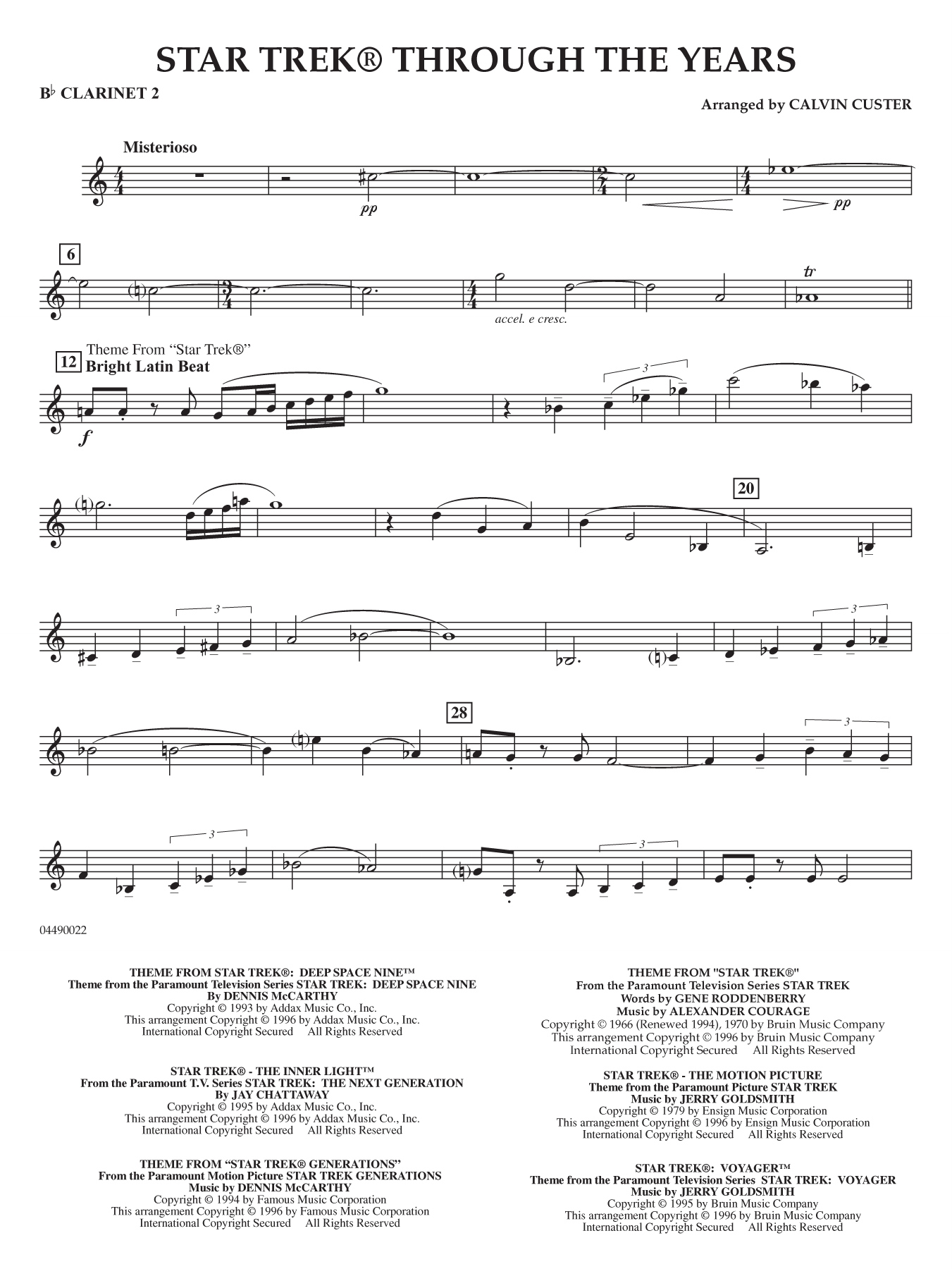 Star Trek Through the Years - Bb Clarinet 2