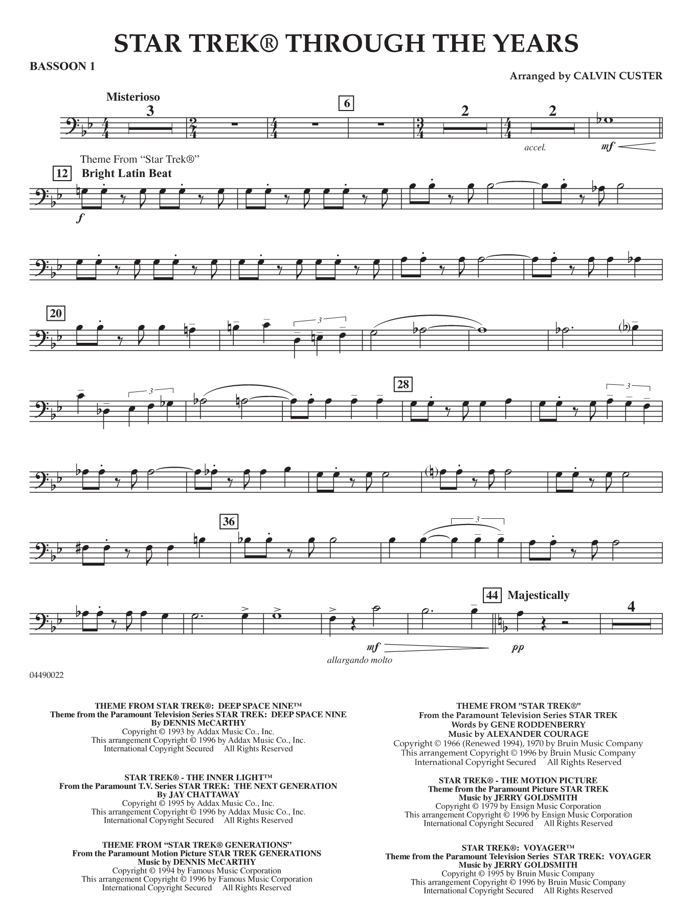 Star Trek Through the Years - Bassoon 1