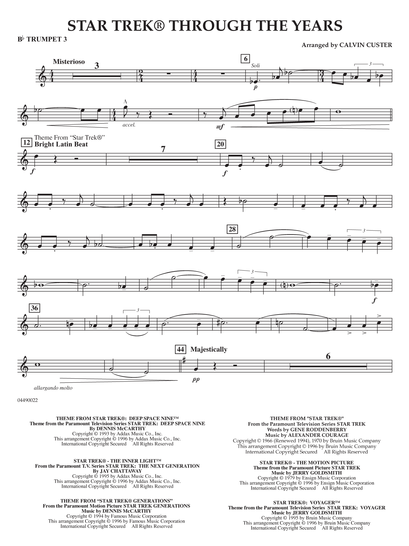 Star Trek Through the Years - Bb Trumpet 3