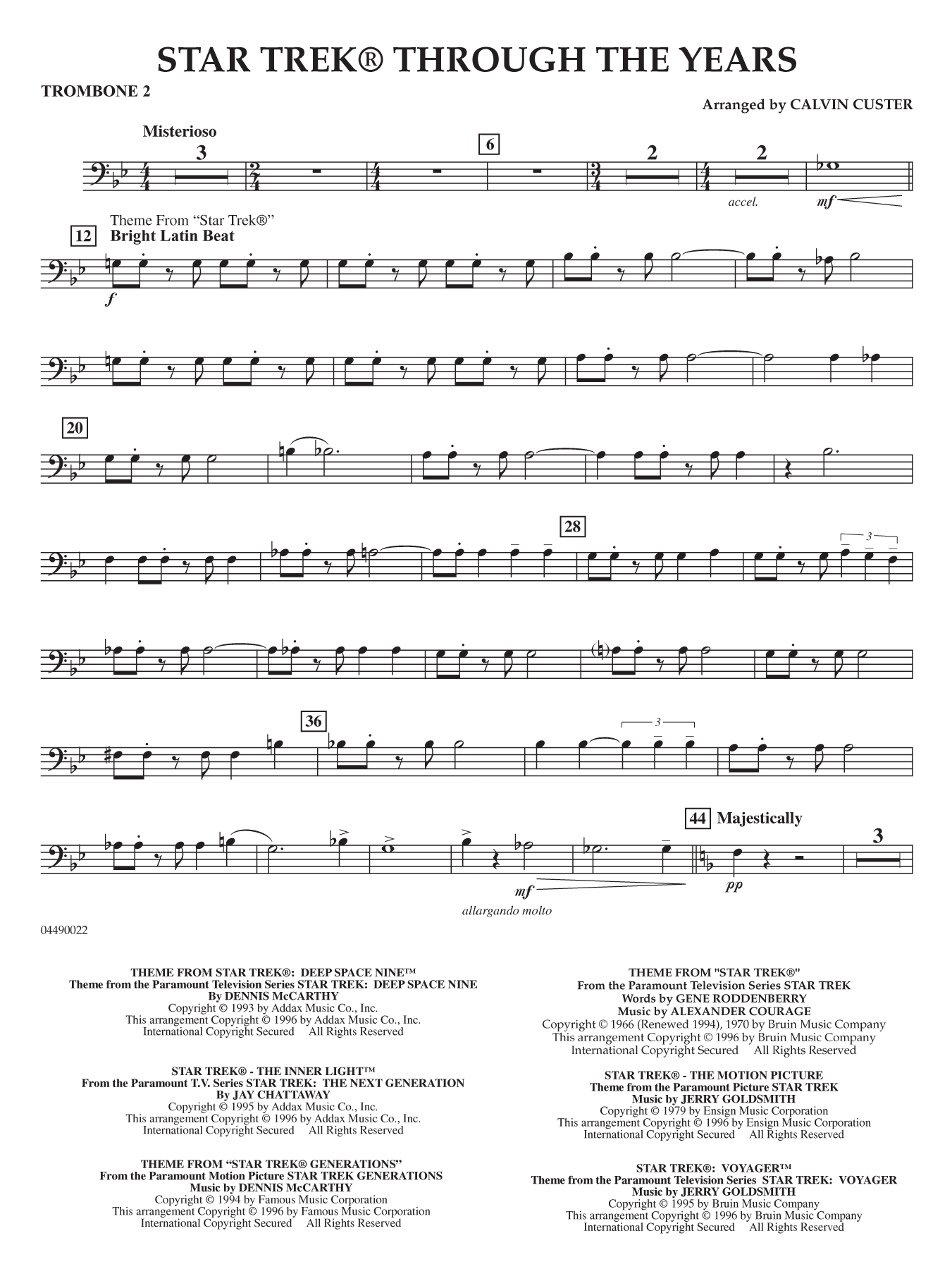 Star Trek Through the Years - Trombone 2