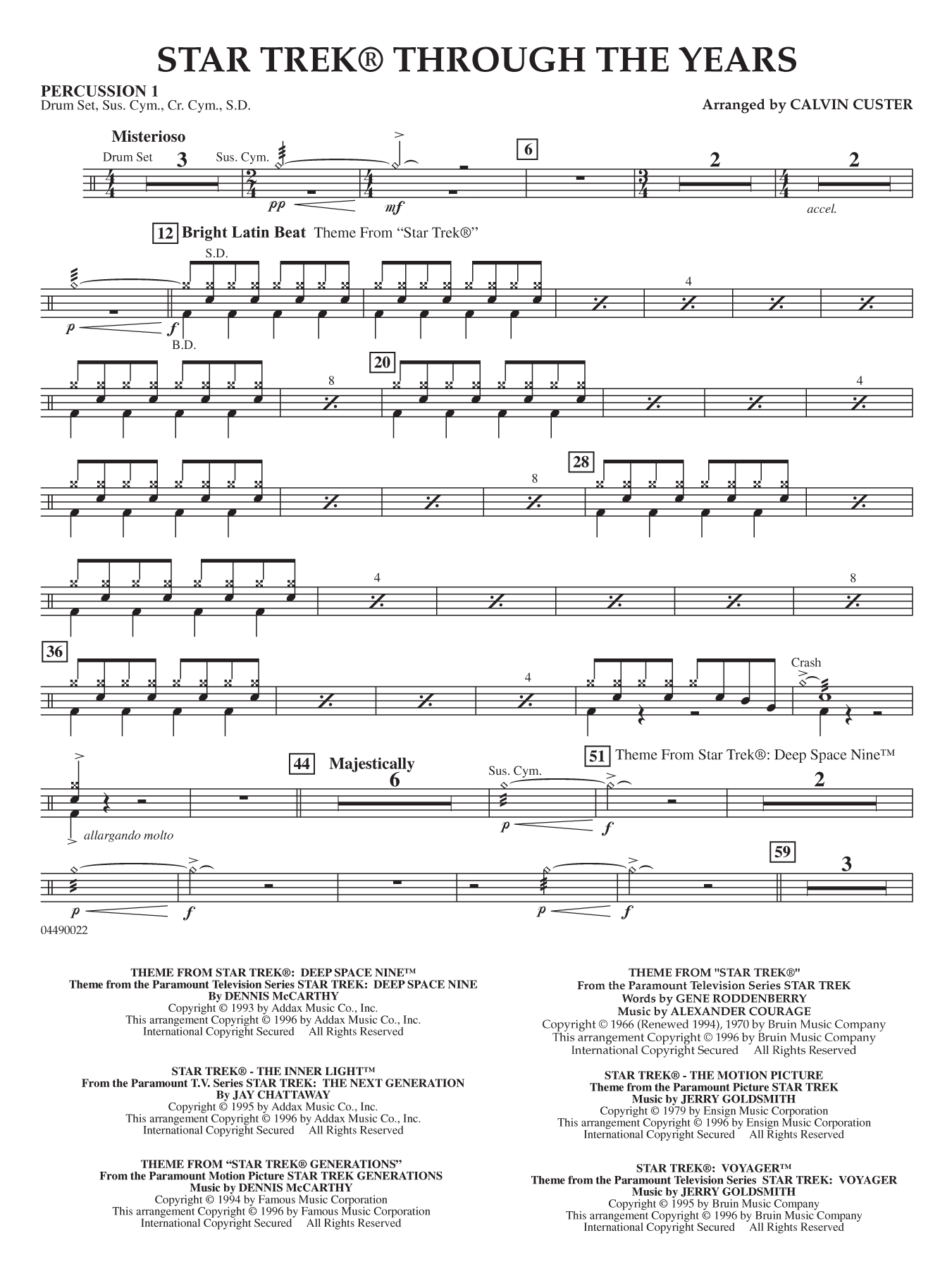 Star Trek Through the Years - Percussion 1