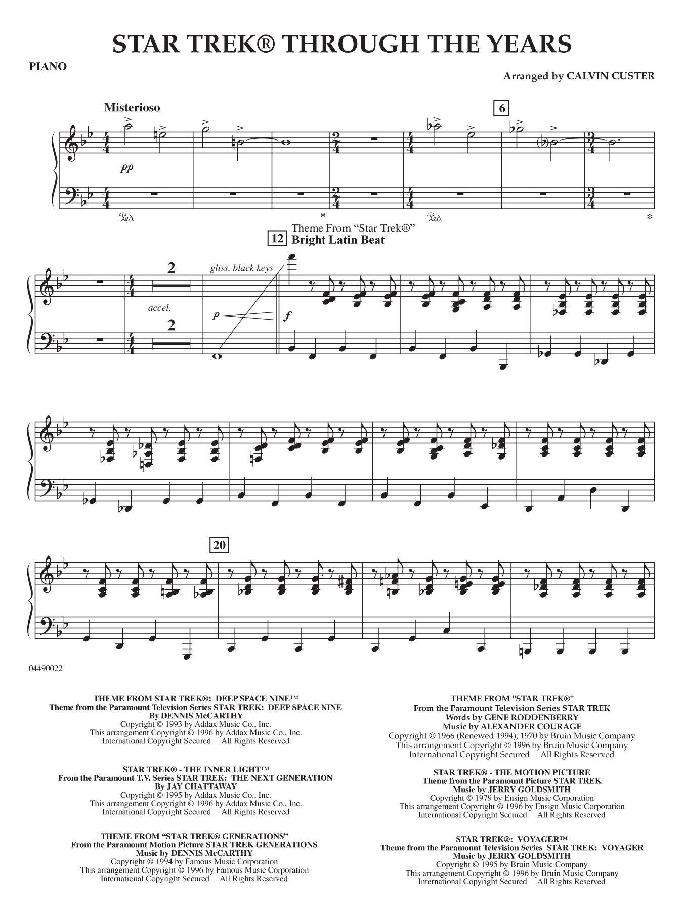 Star Trek Through the Years - Piano