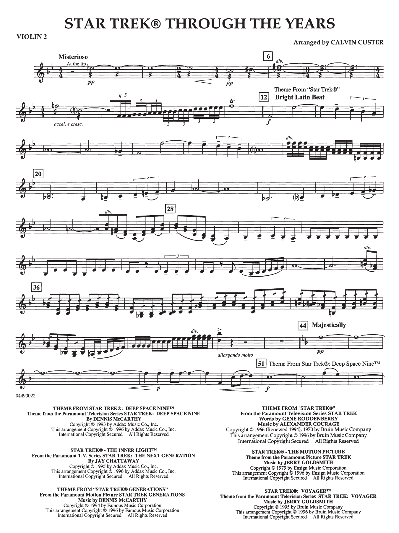 Star Trek Through the Years - Violin 2