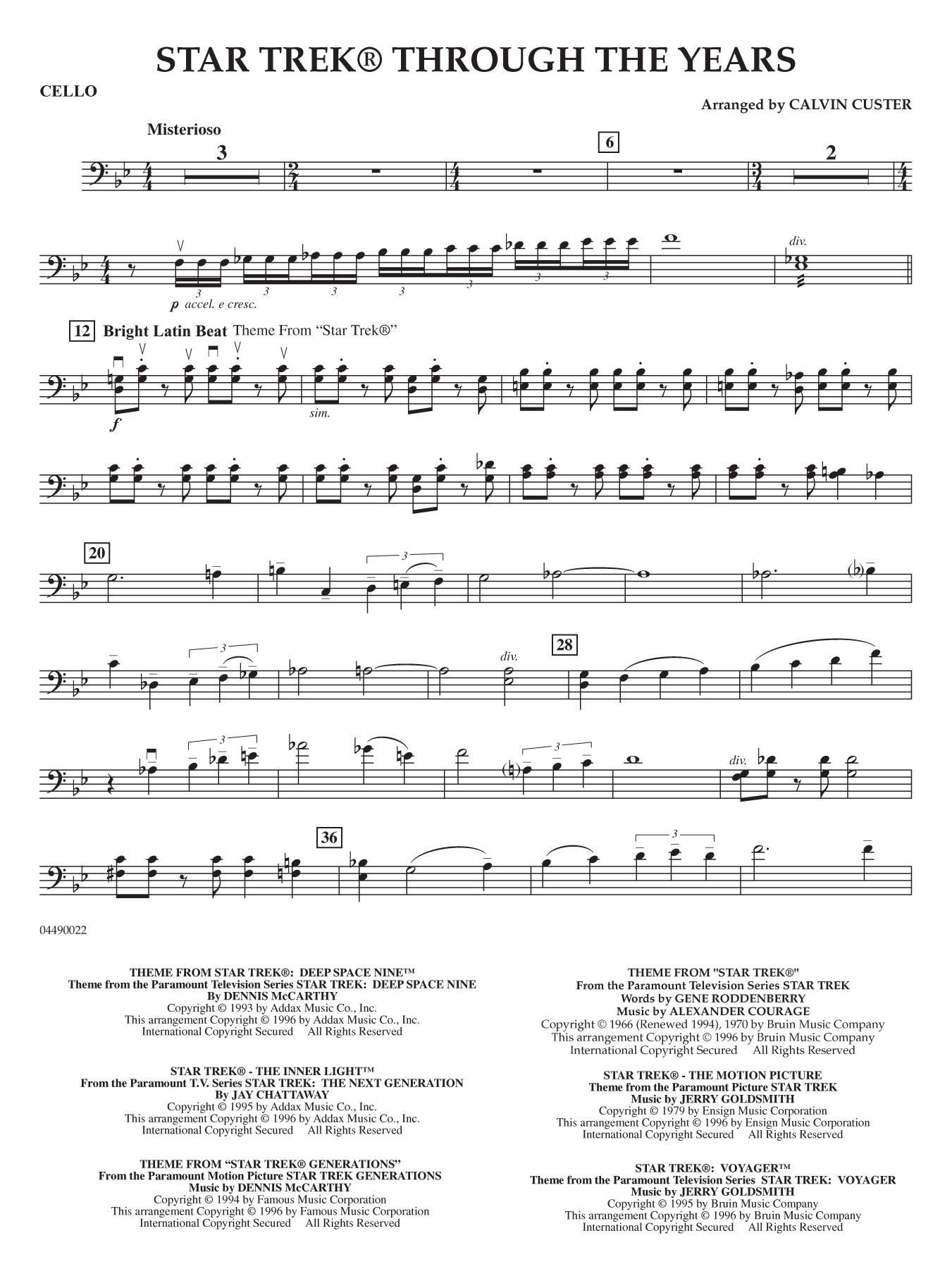 Star Trek Through the Years - Cello