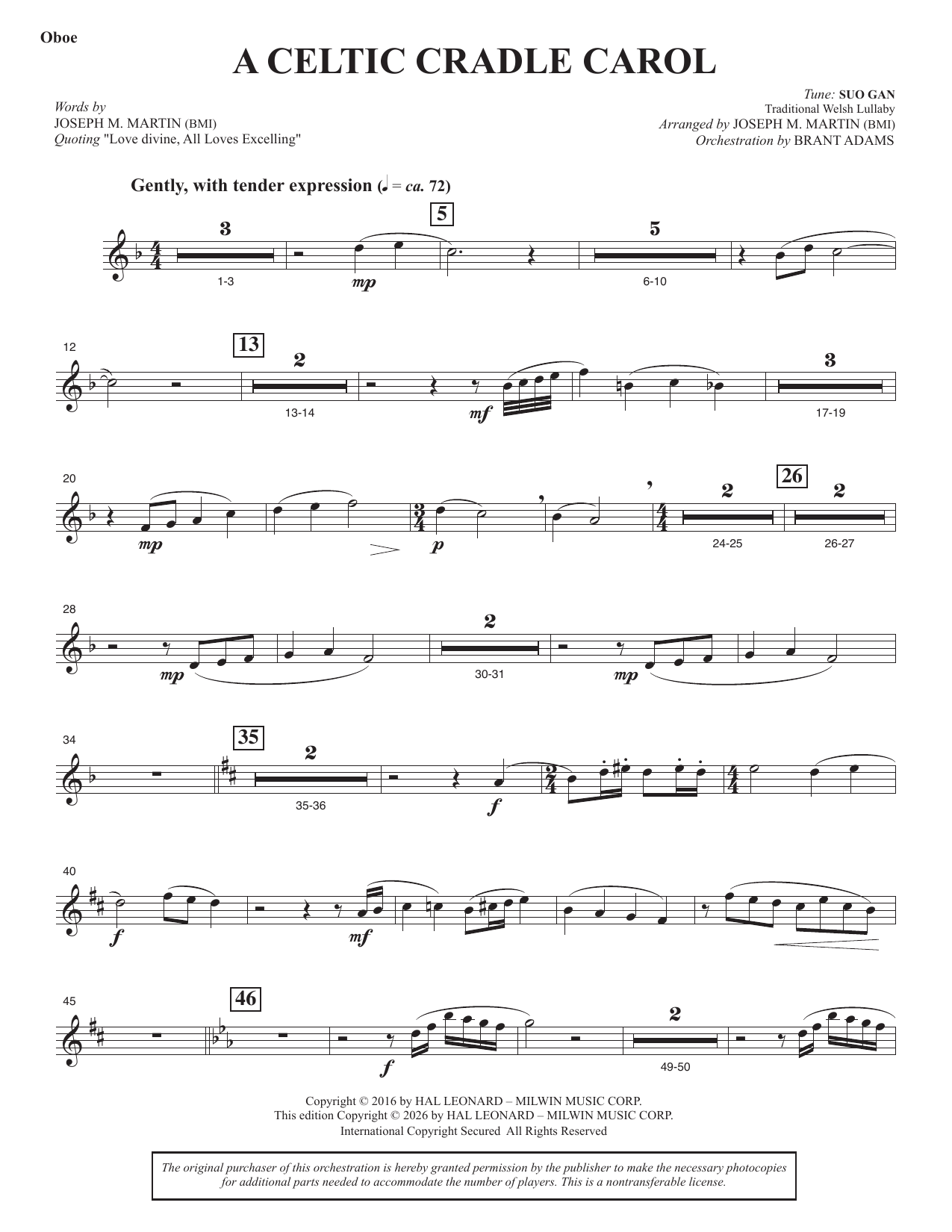 A Celtic Cradle Carol - Oboe