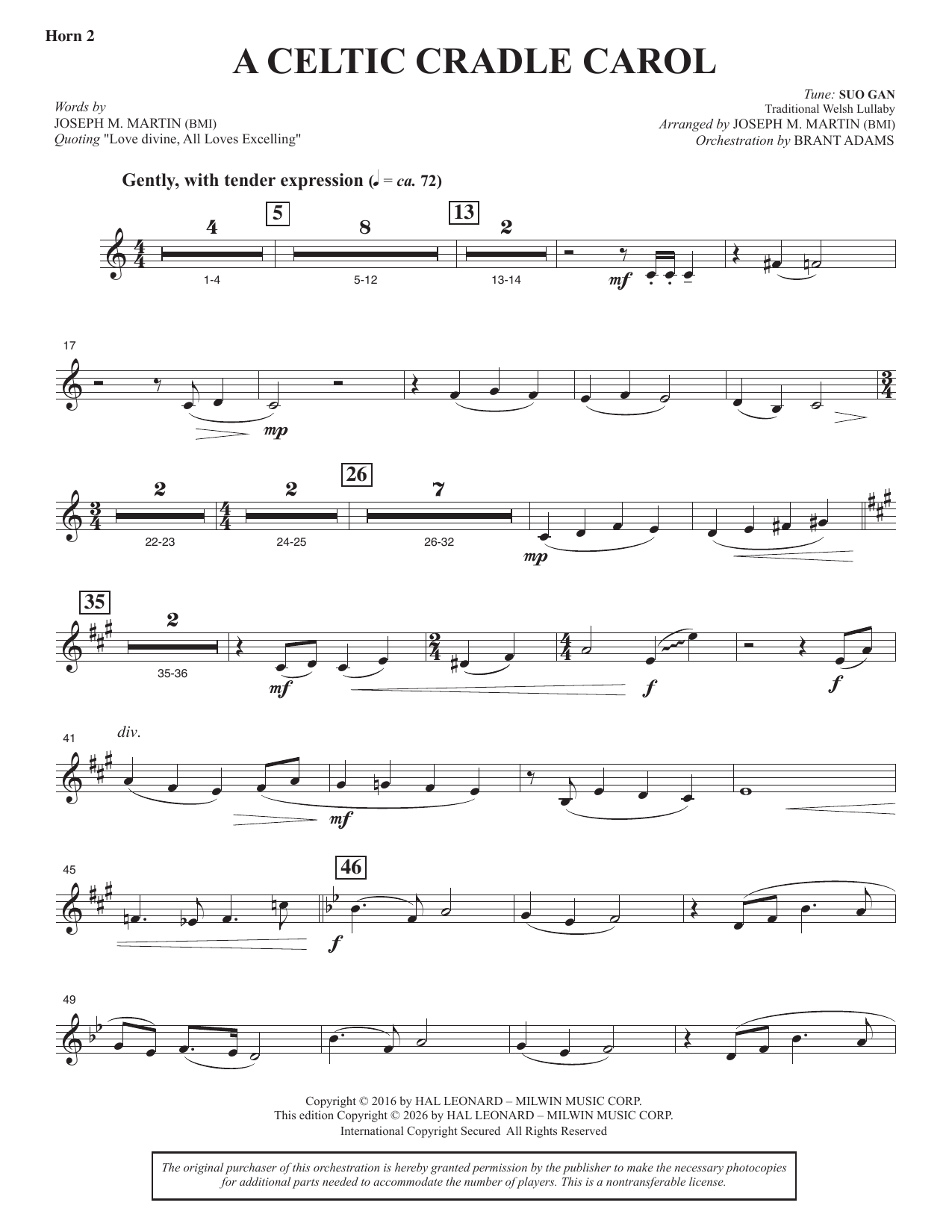 A Celtic Cradle Carol - F Horn 2