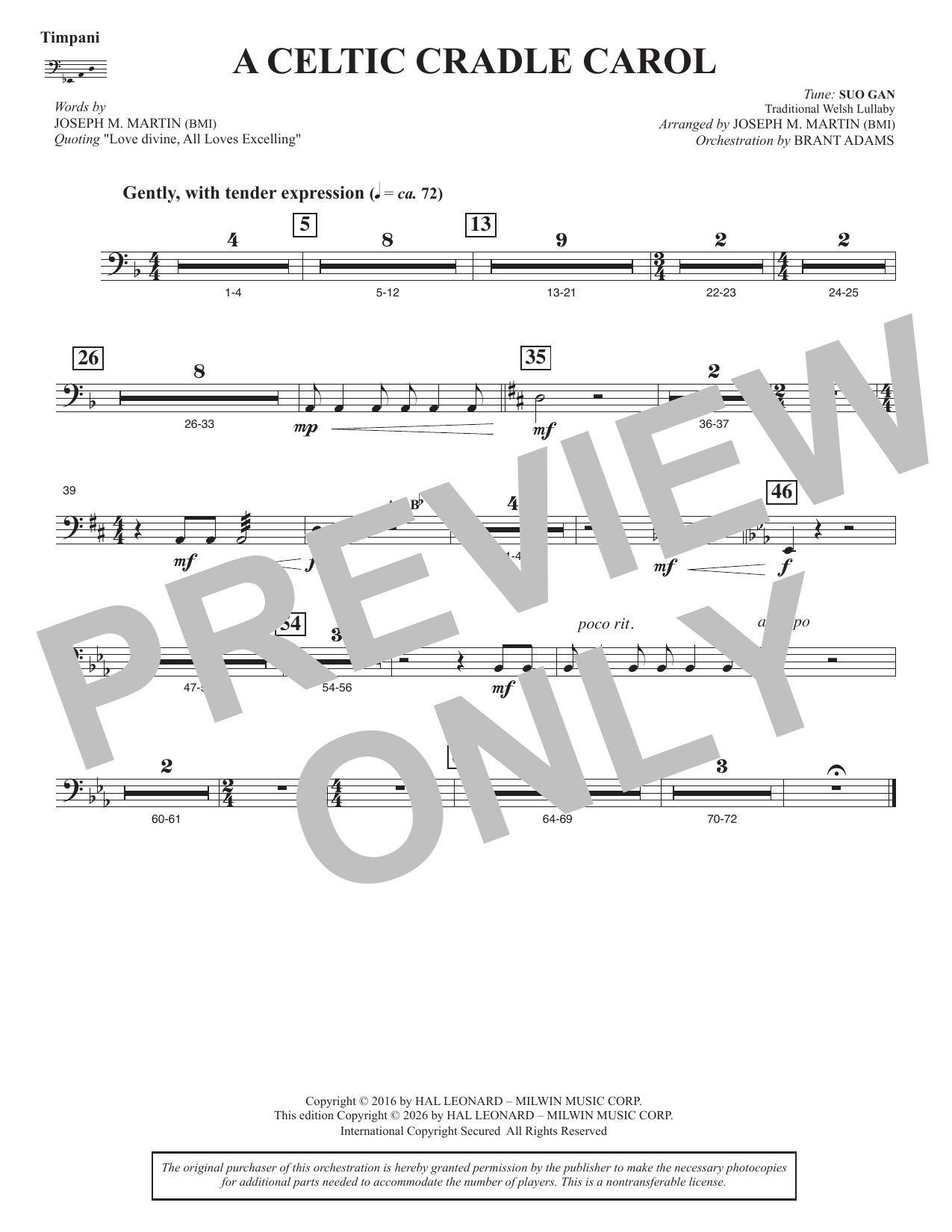 A Celtic Cradle Carol - Timpani