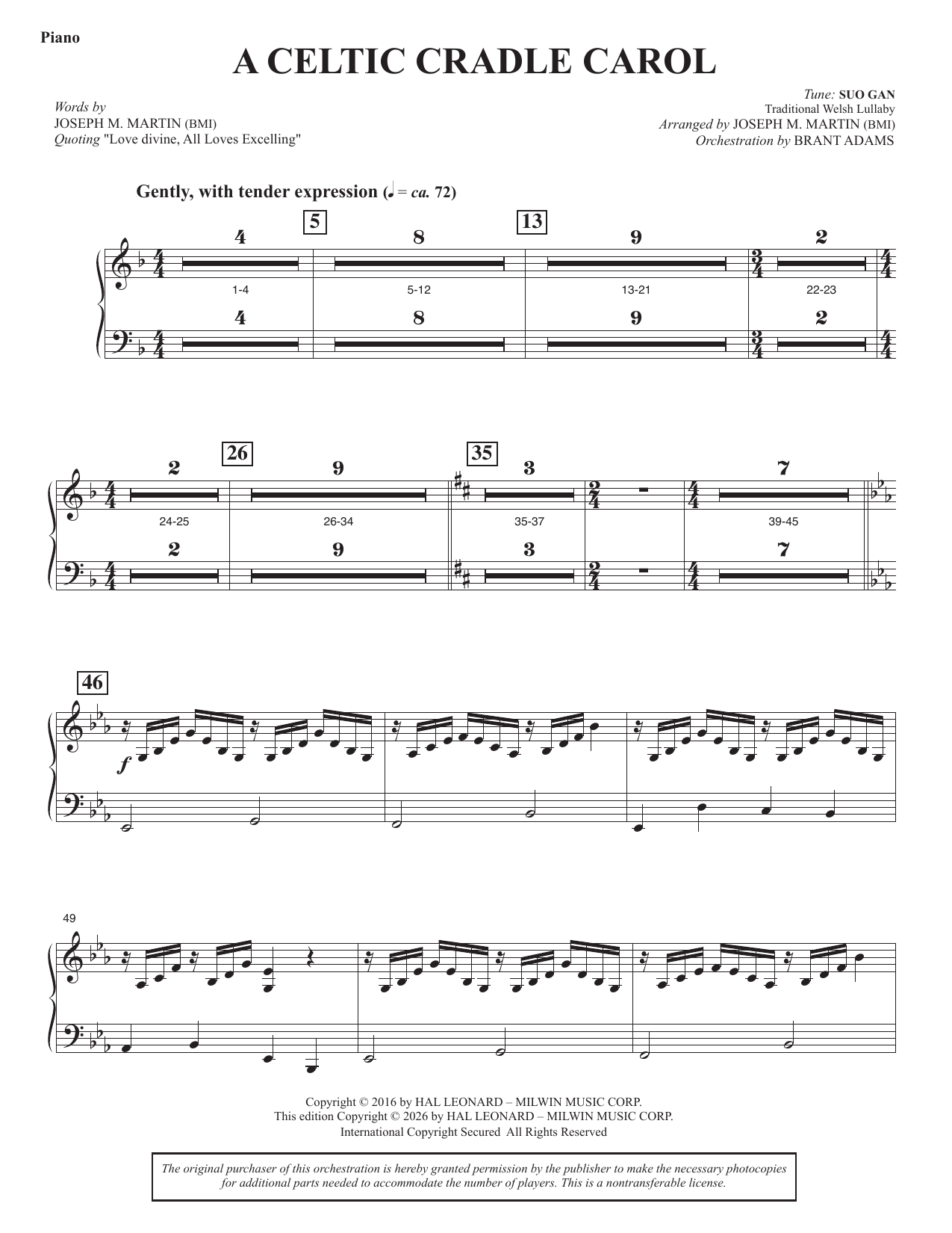 A Celtic Cradle Carol - Piano