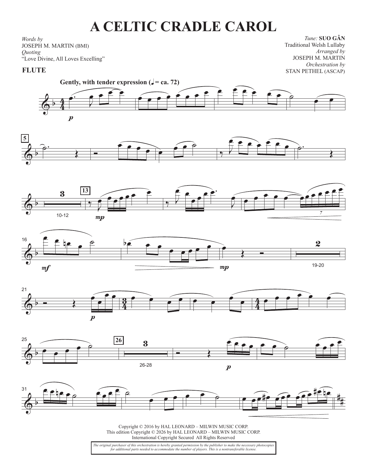 A Celtic Cradle Carol - Flute