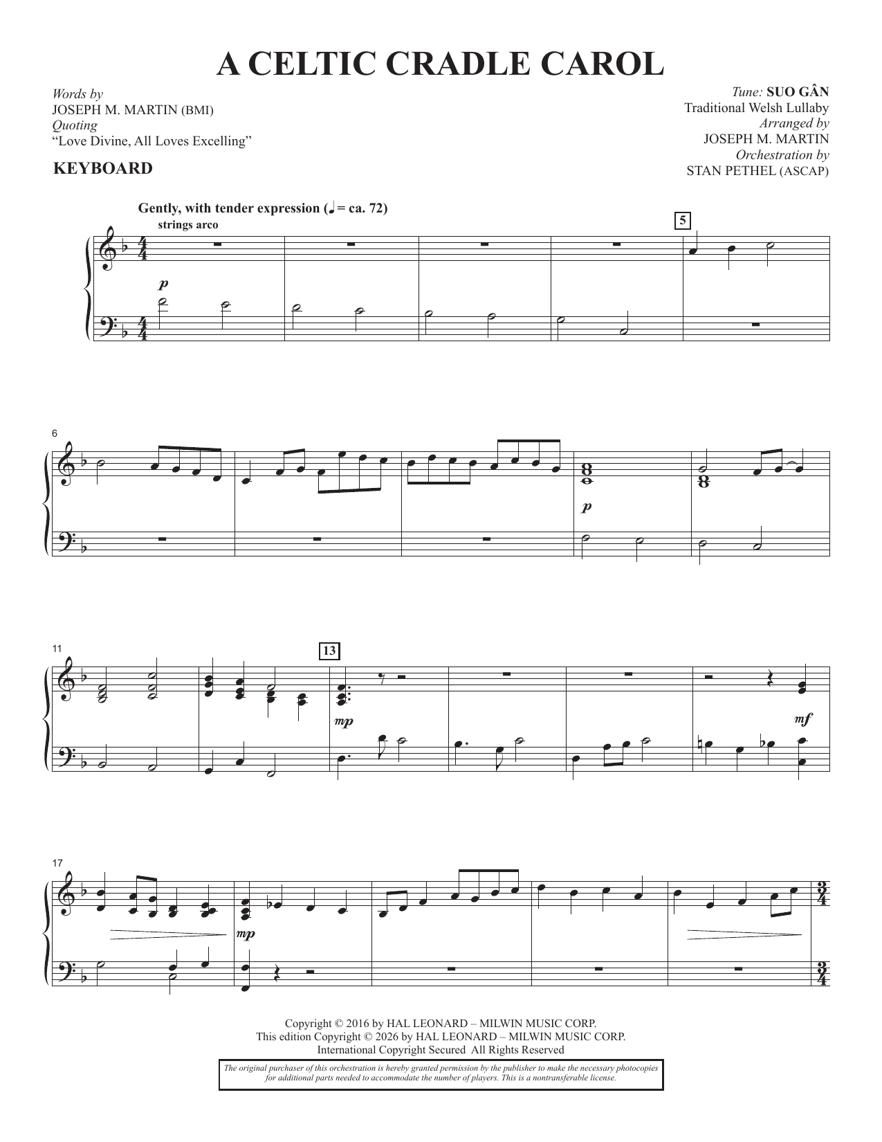 A Celtic Cradle Carol - Keyboard