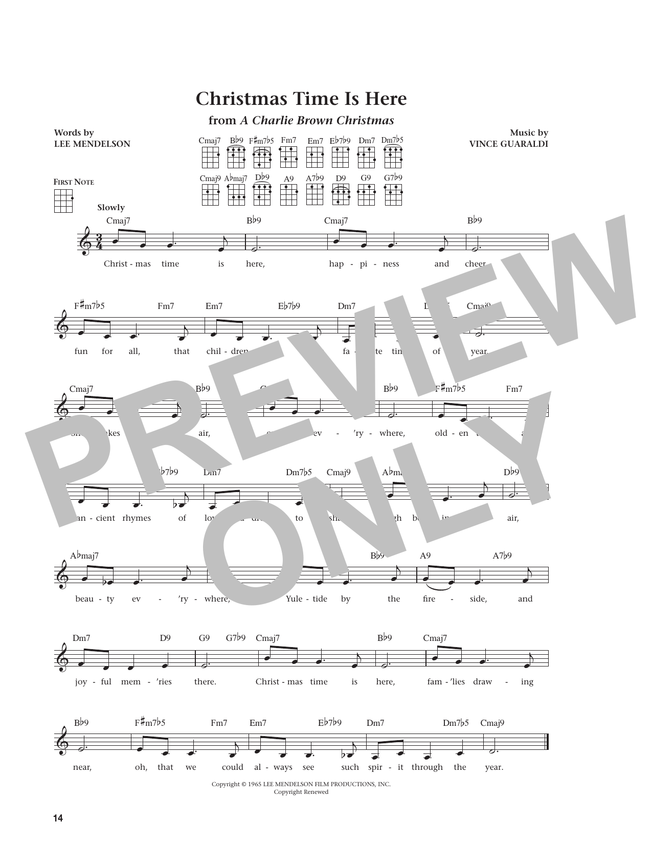 Christmas Time Is Here (from The Daily Ukulele)