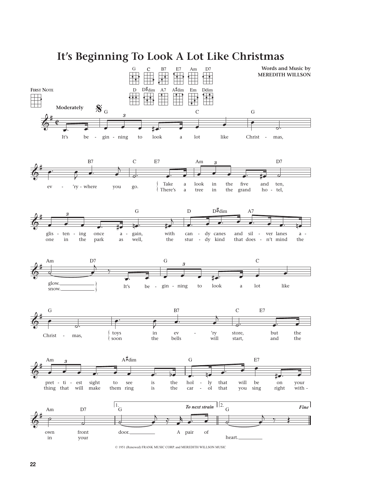 It's Beginning To Look A Lot Like Christmas (from The Daily Ukulele)