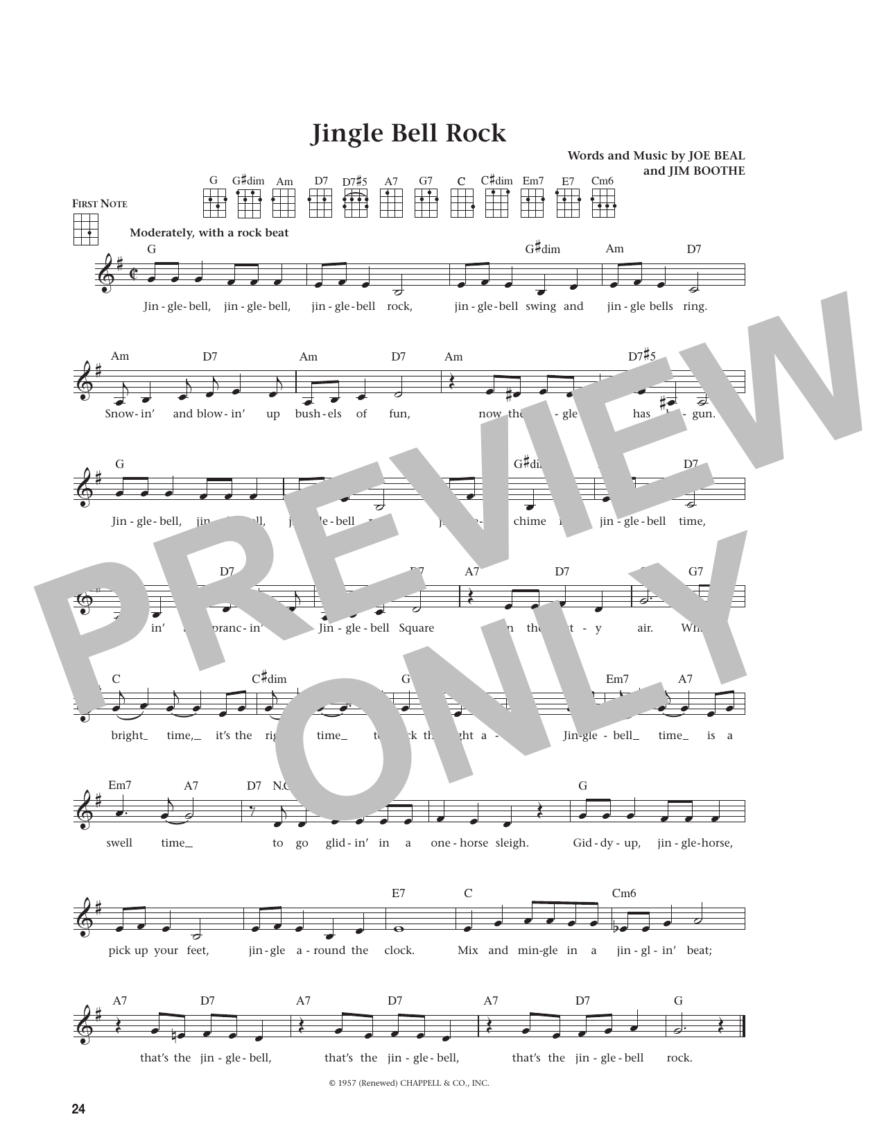 Jingle Bell Rock (from The Daily Ukulele)