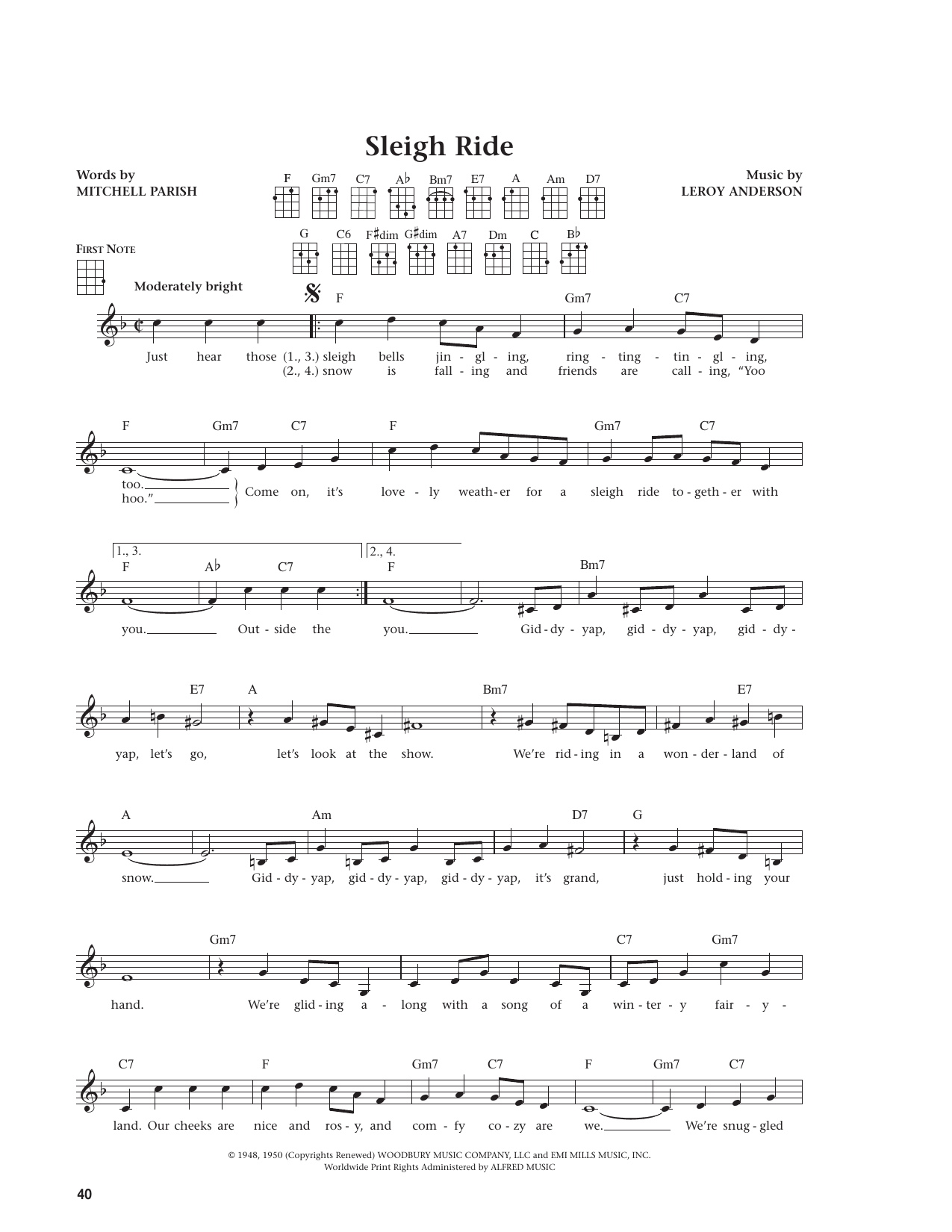 Sleigh Ride (from The Daily Ukulele)