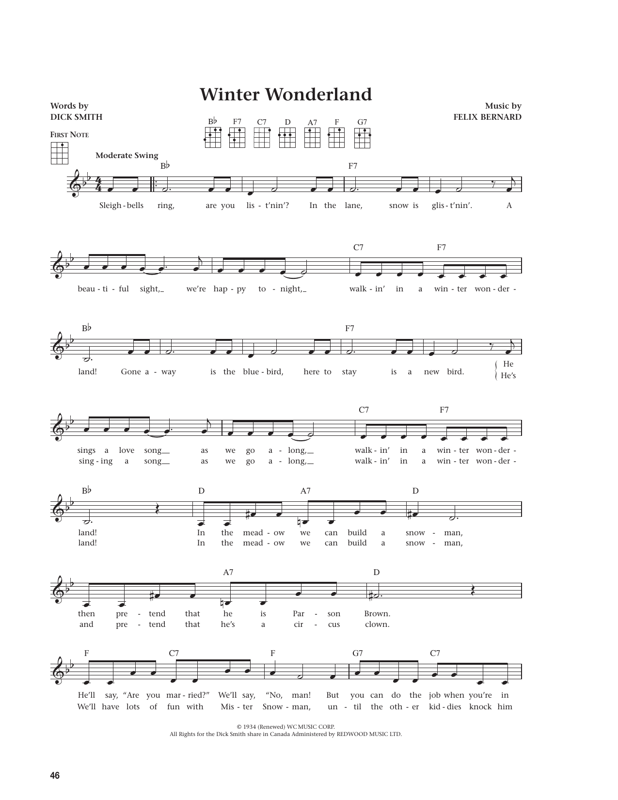 Winter Wonderland (from The Daily Ukulele)