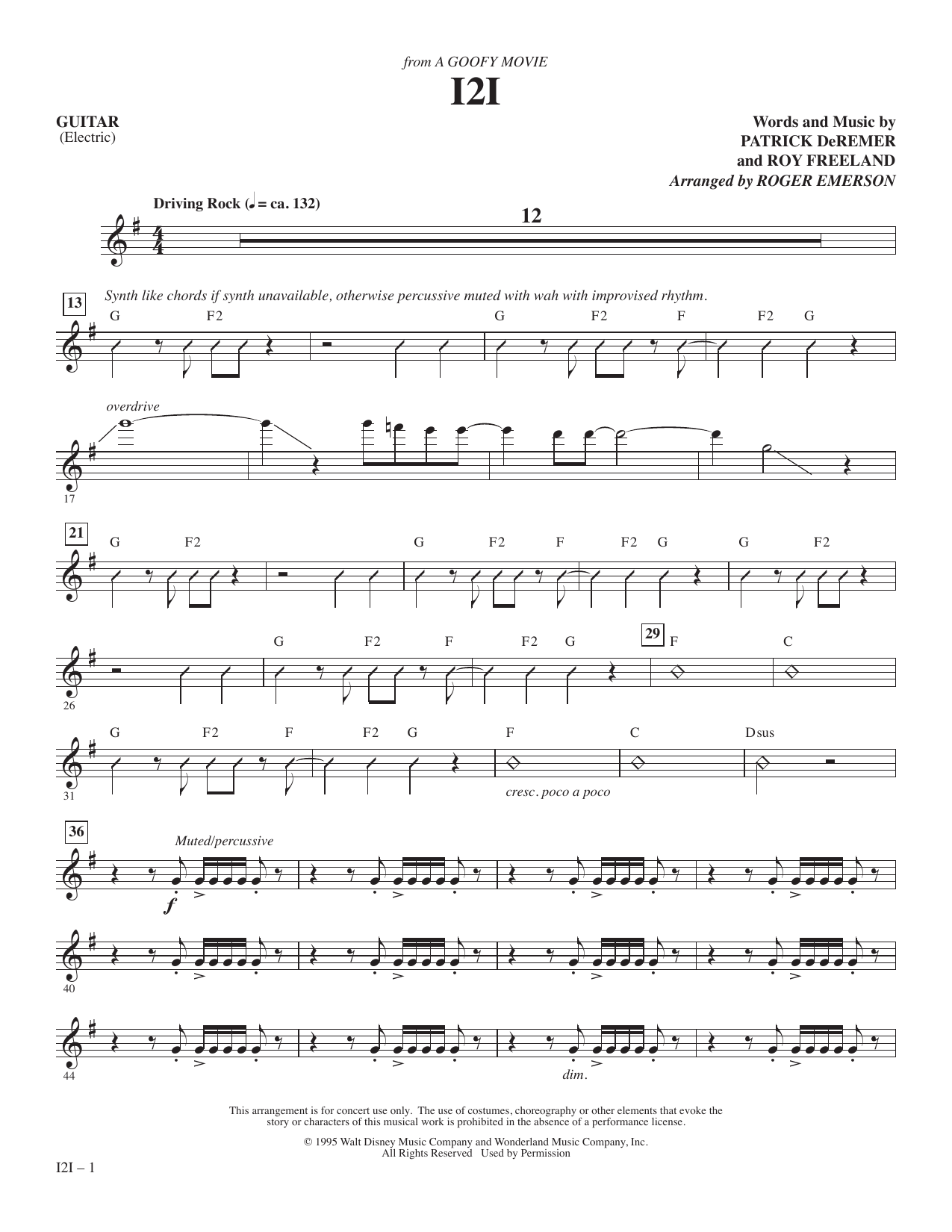 I2I (from A Goofy Movie) (arr. Roger Emerson) - Guitar